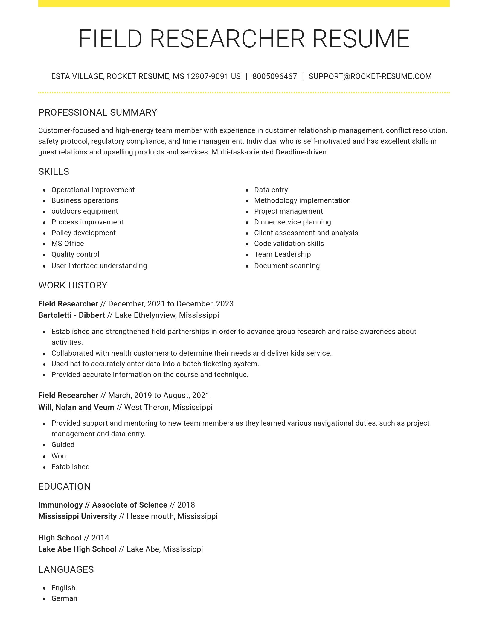 Grand resume template