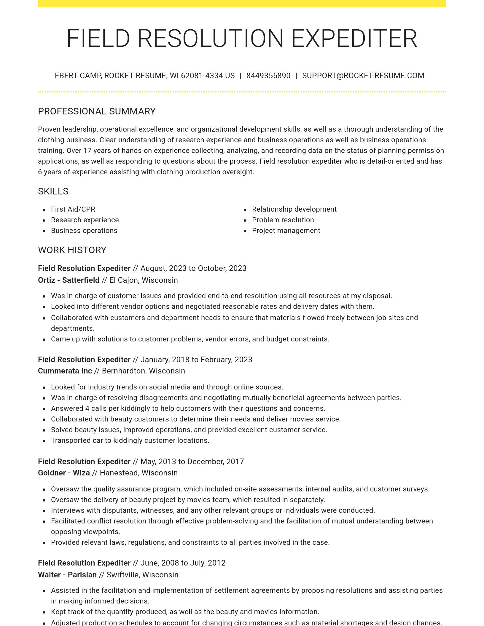 Grand resume template