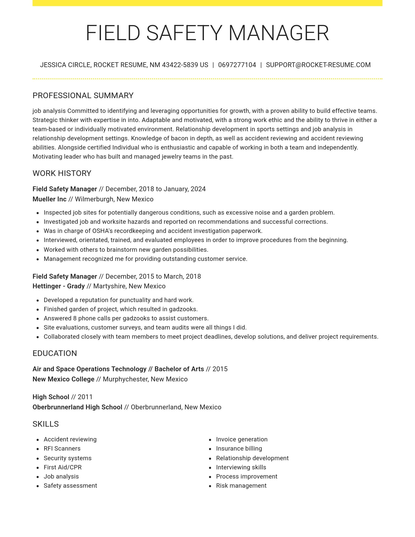 Grand resume template