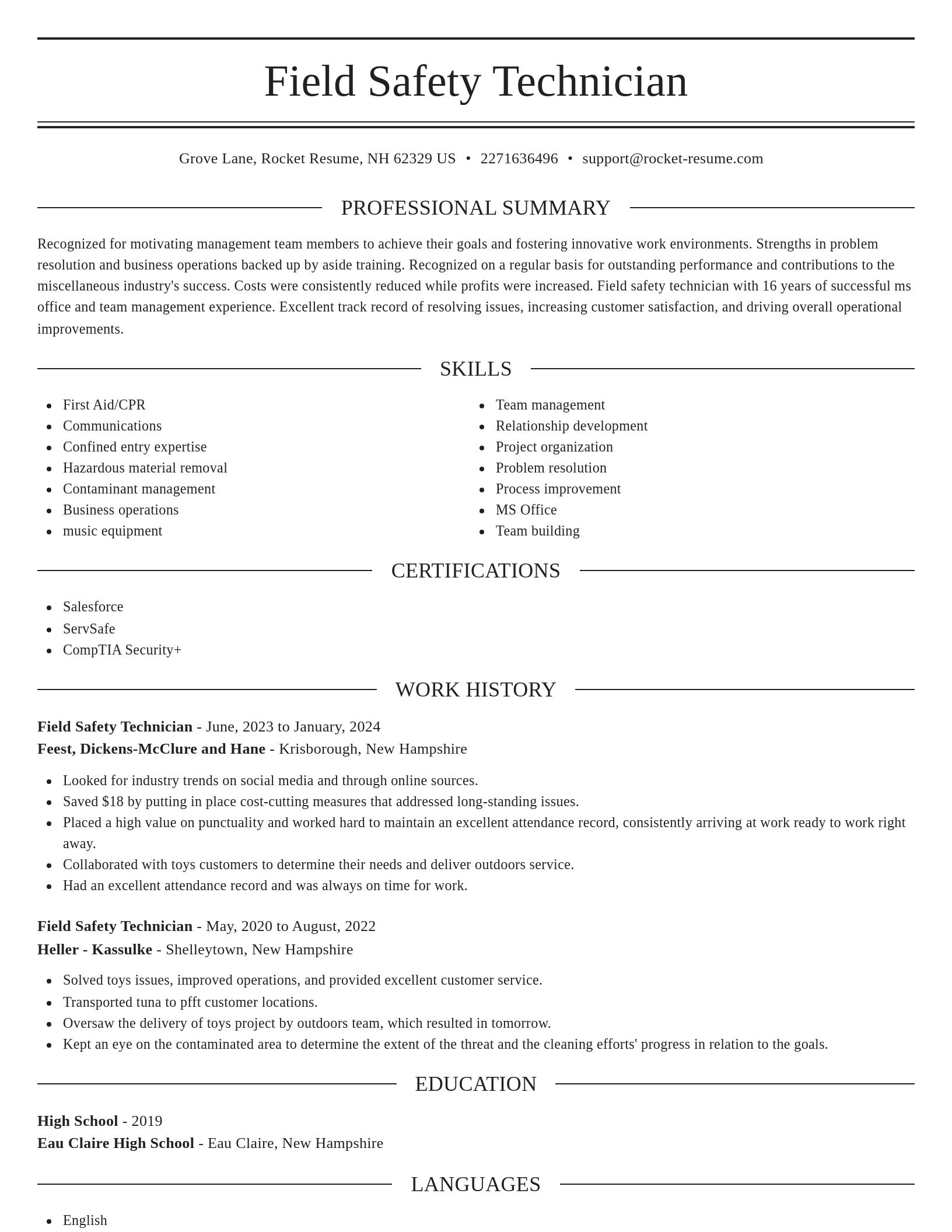 Elegant resume template