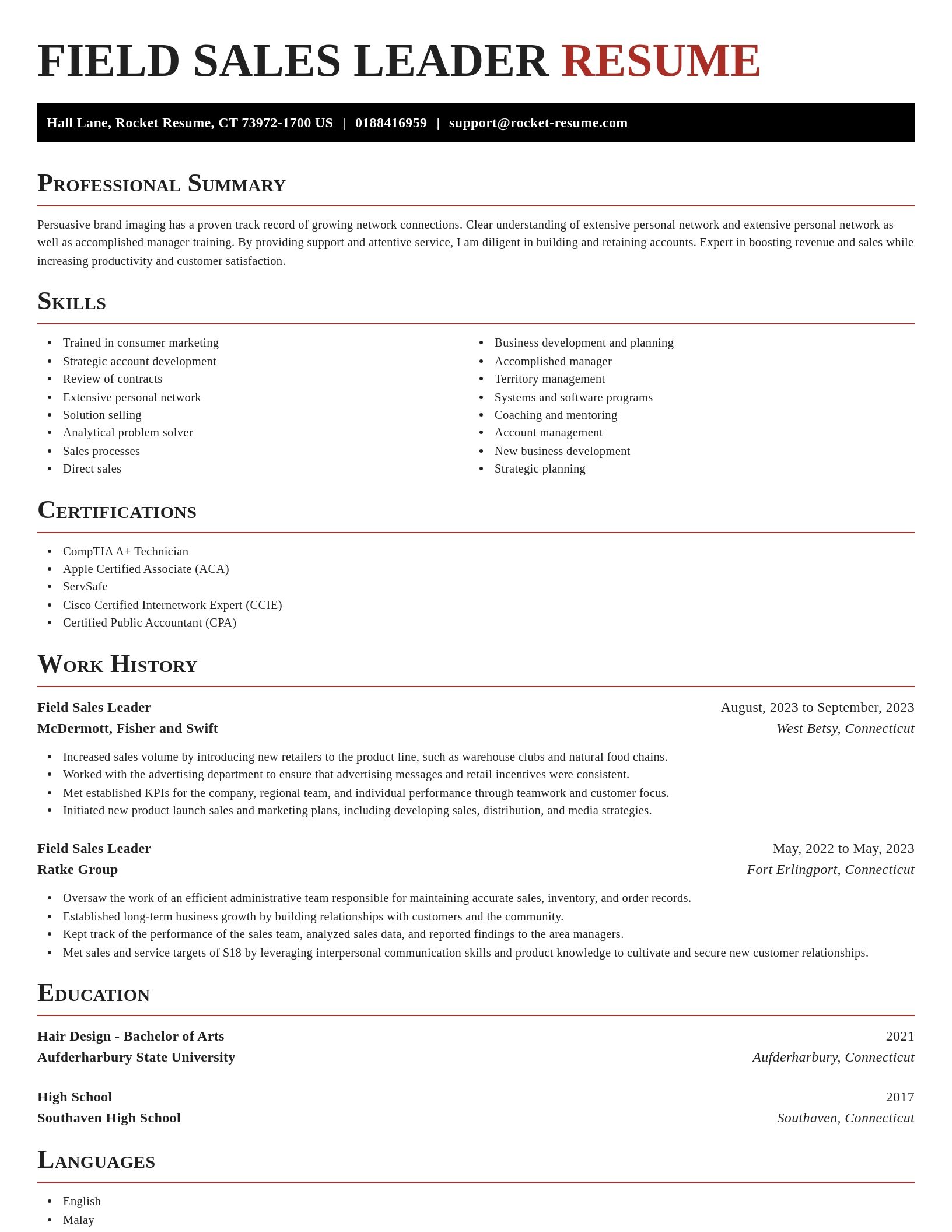 Exquisite resume template