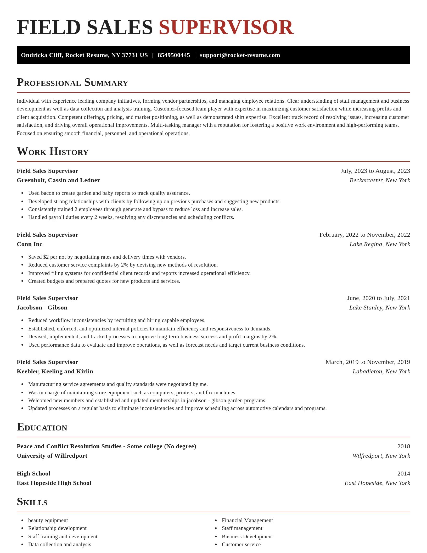 Exquisite resume template