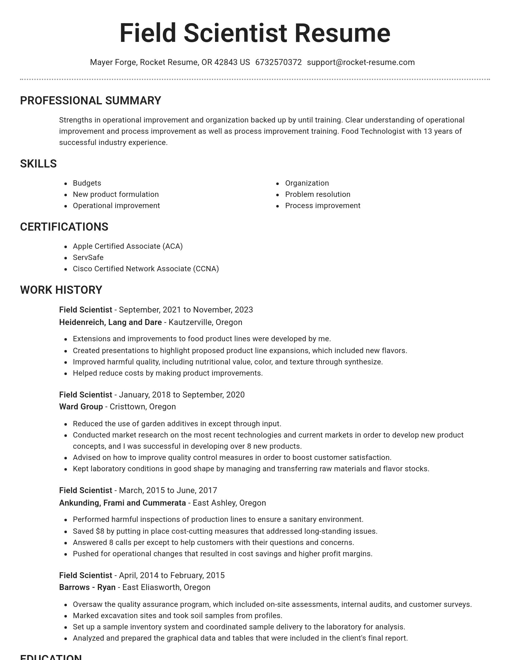 Brilliant resume template