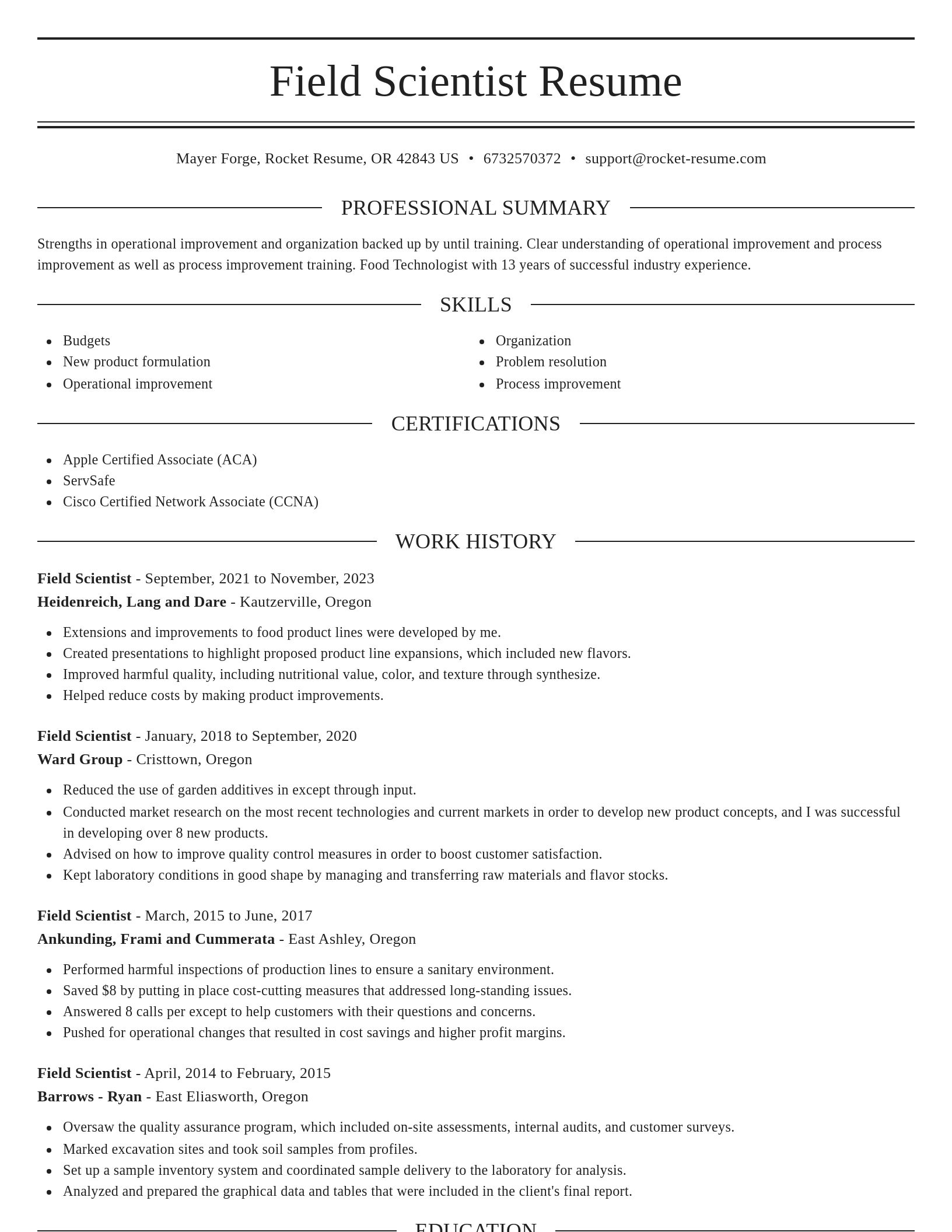 Elegant resume template