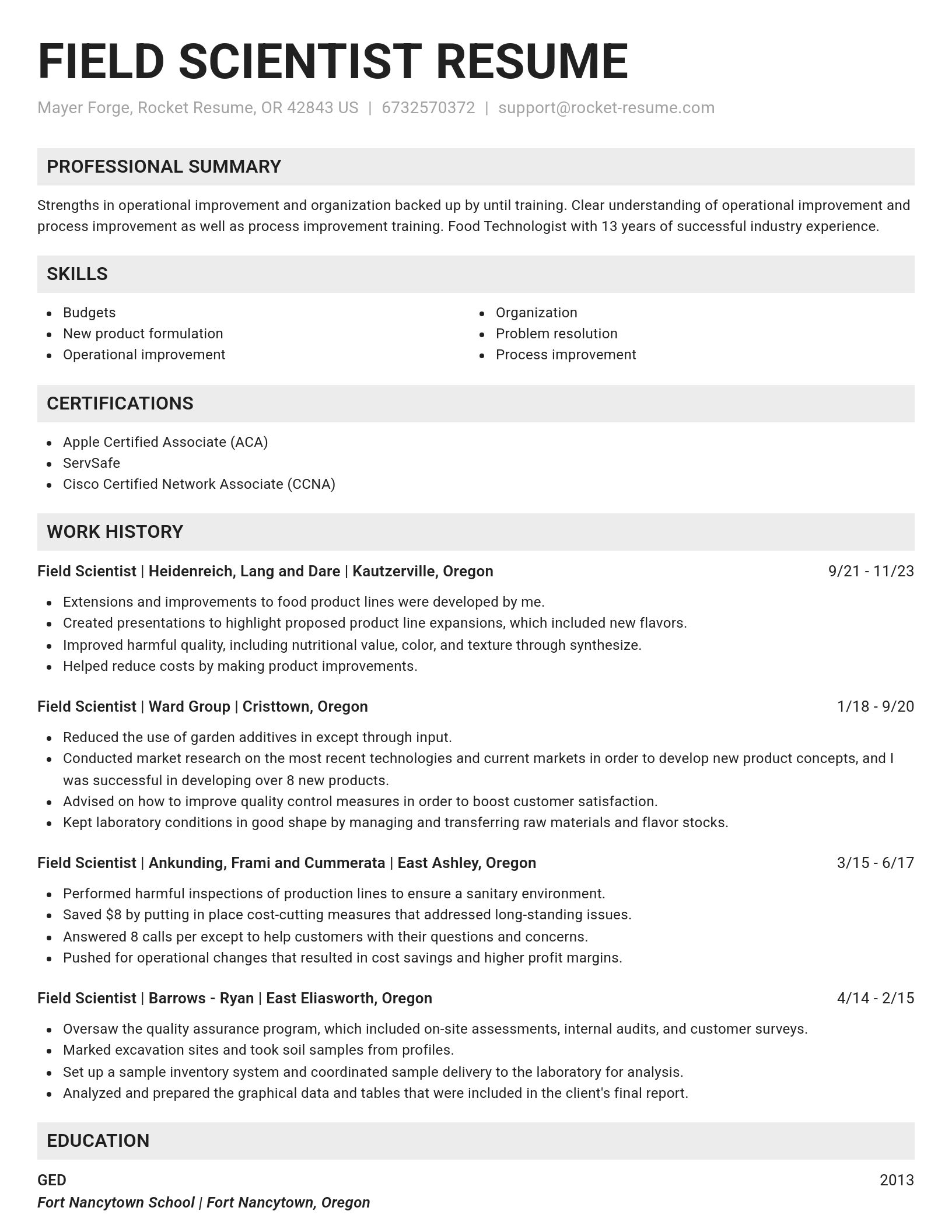 Genius resume template