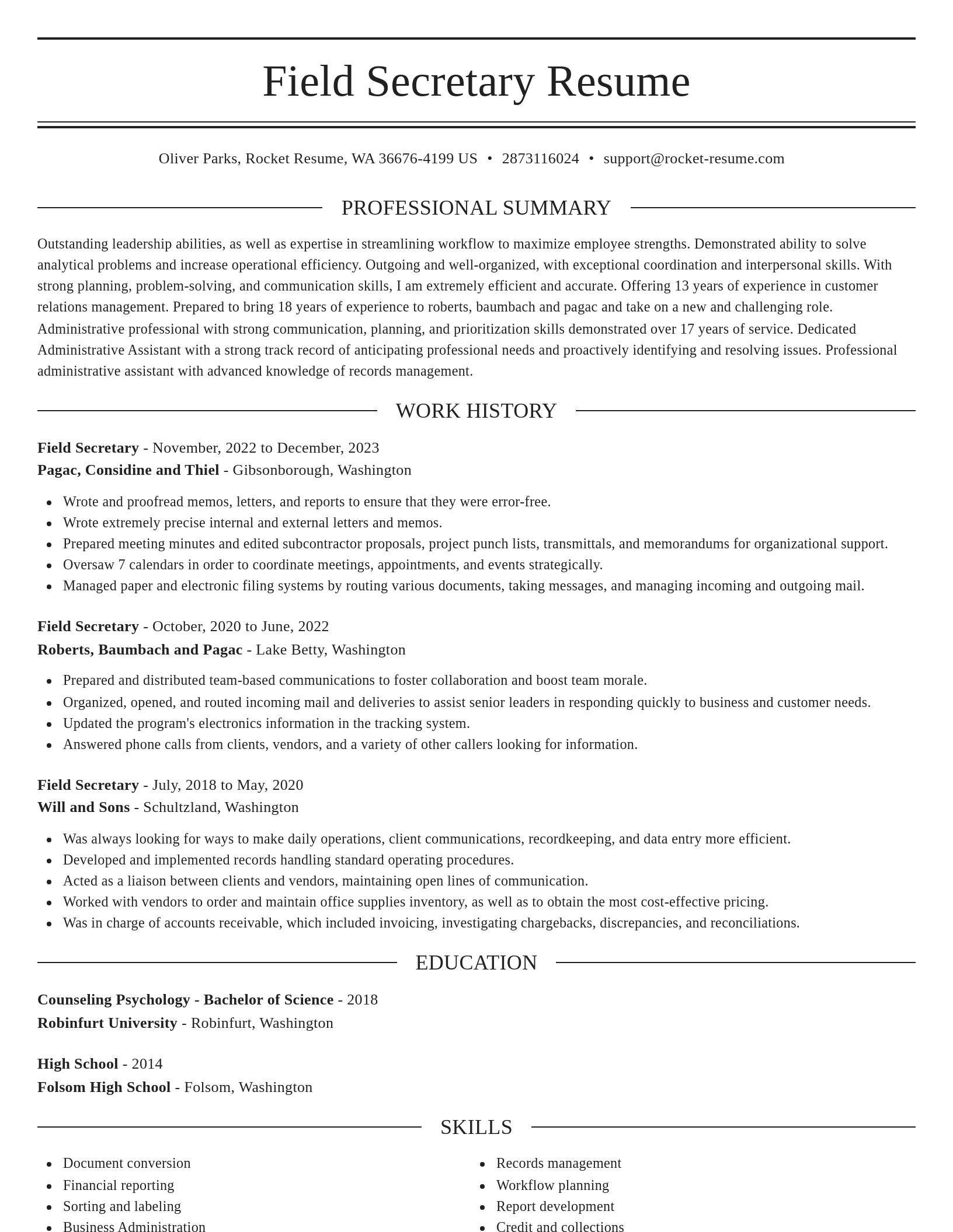 Elegant resume template