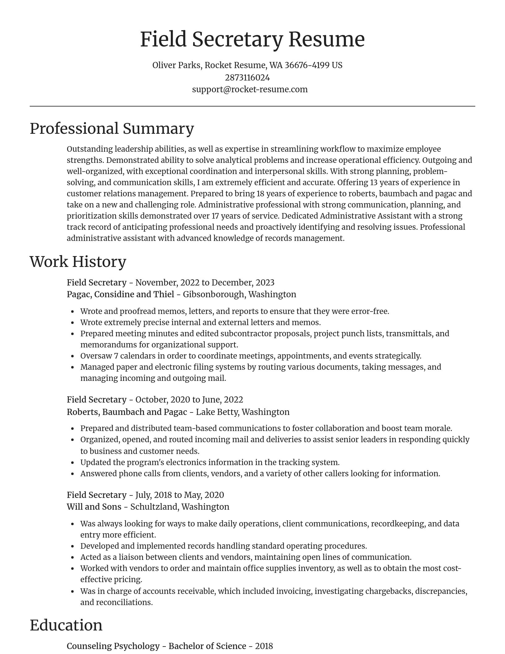 Focal Point resume template