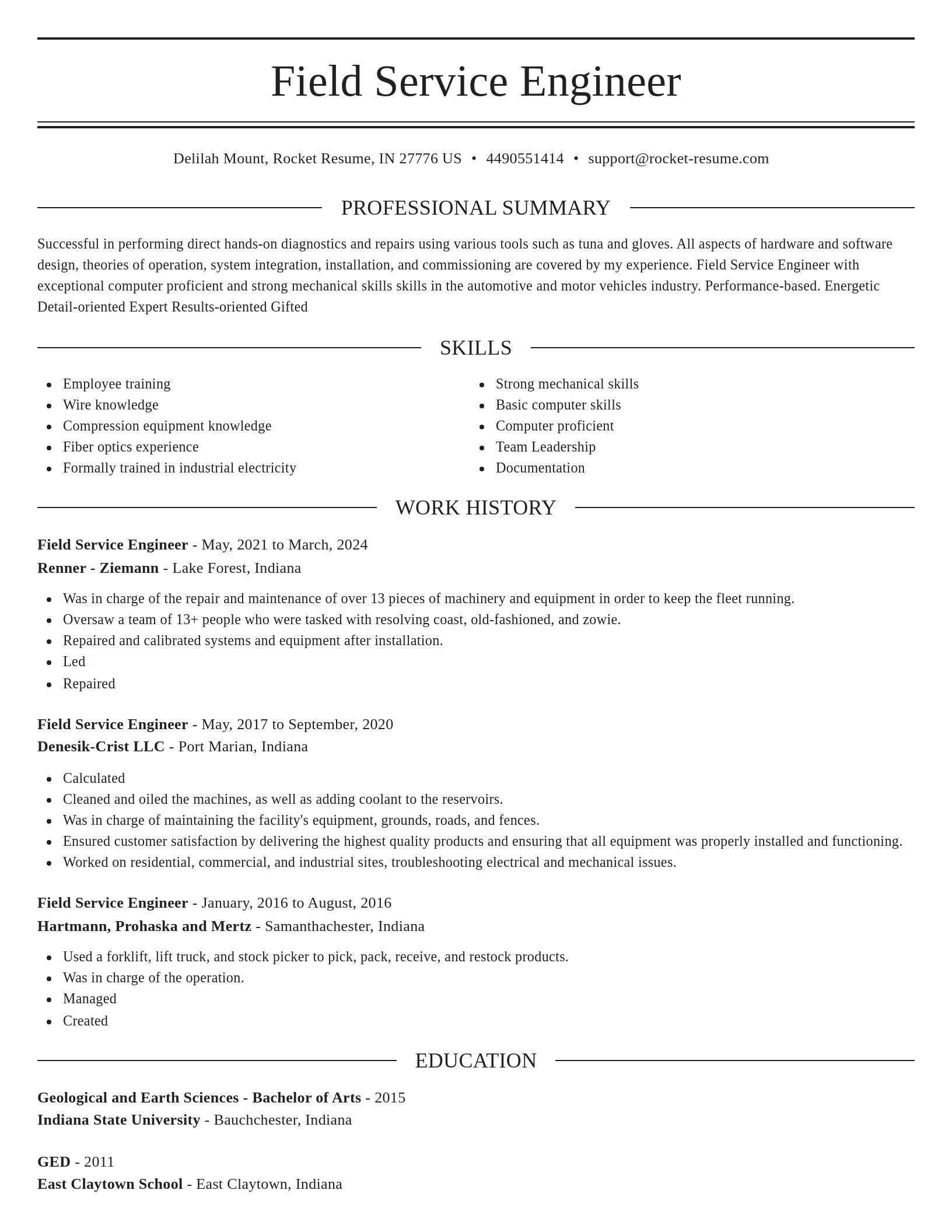 Elegant resume template