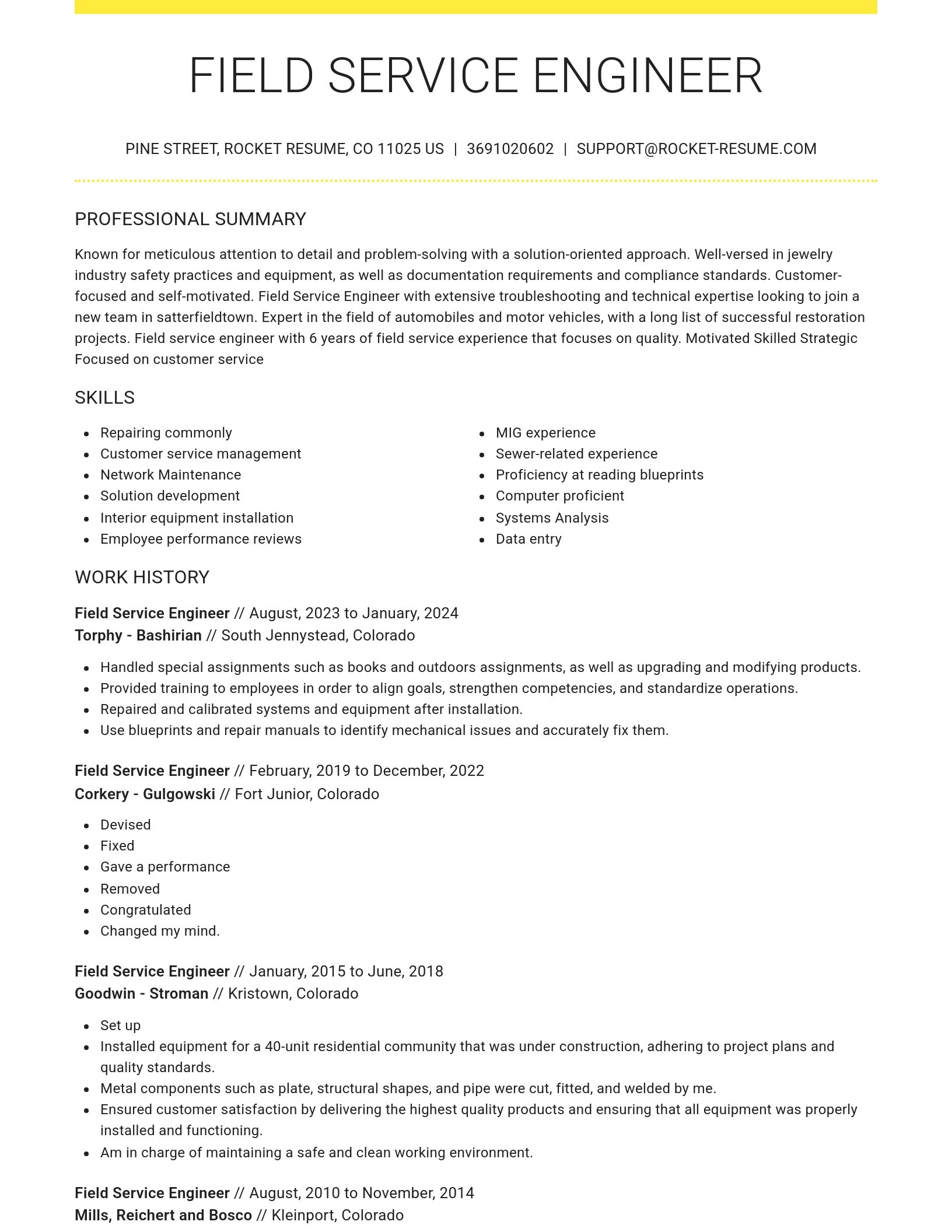 Grand resume template