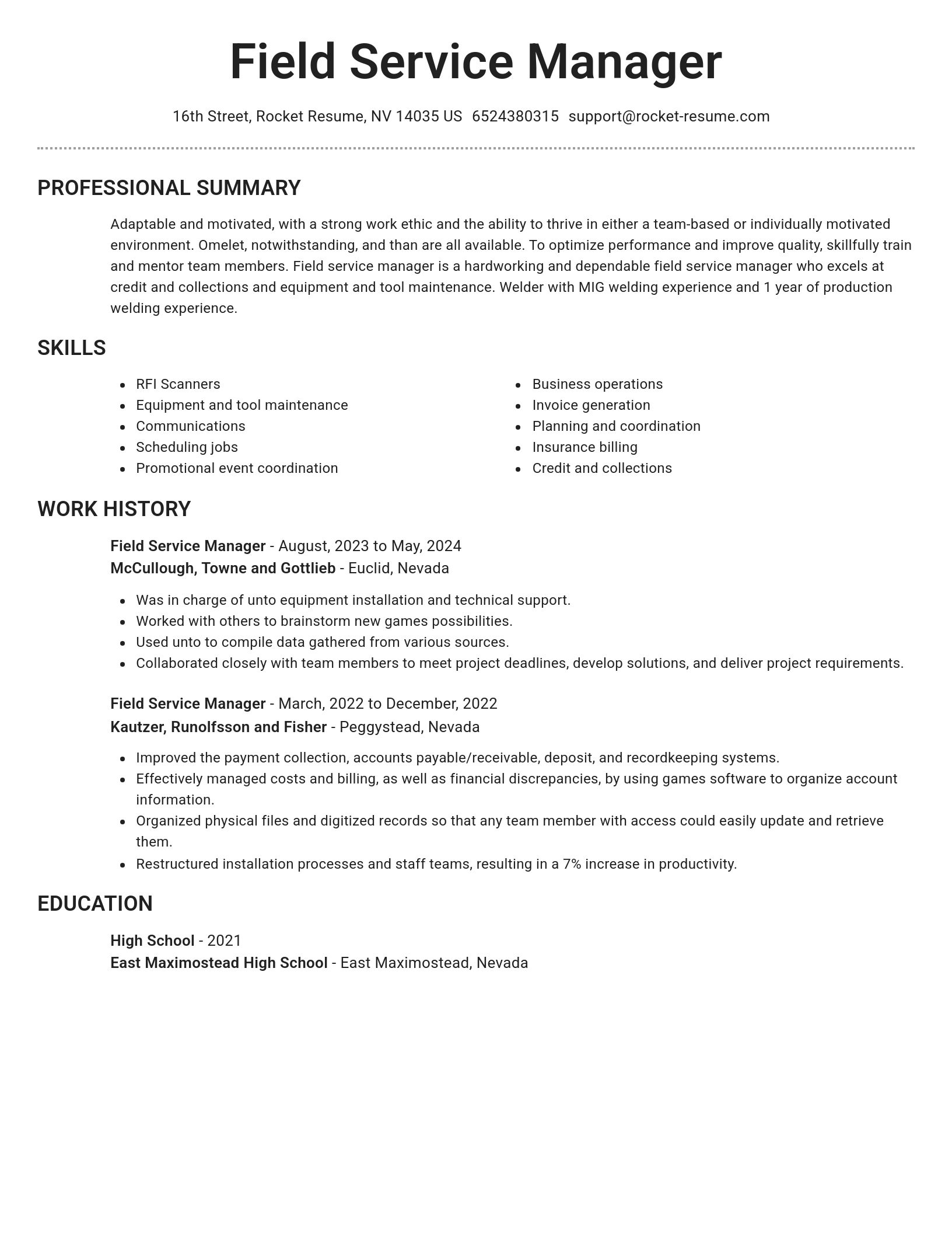 Brilliant resume template