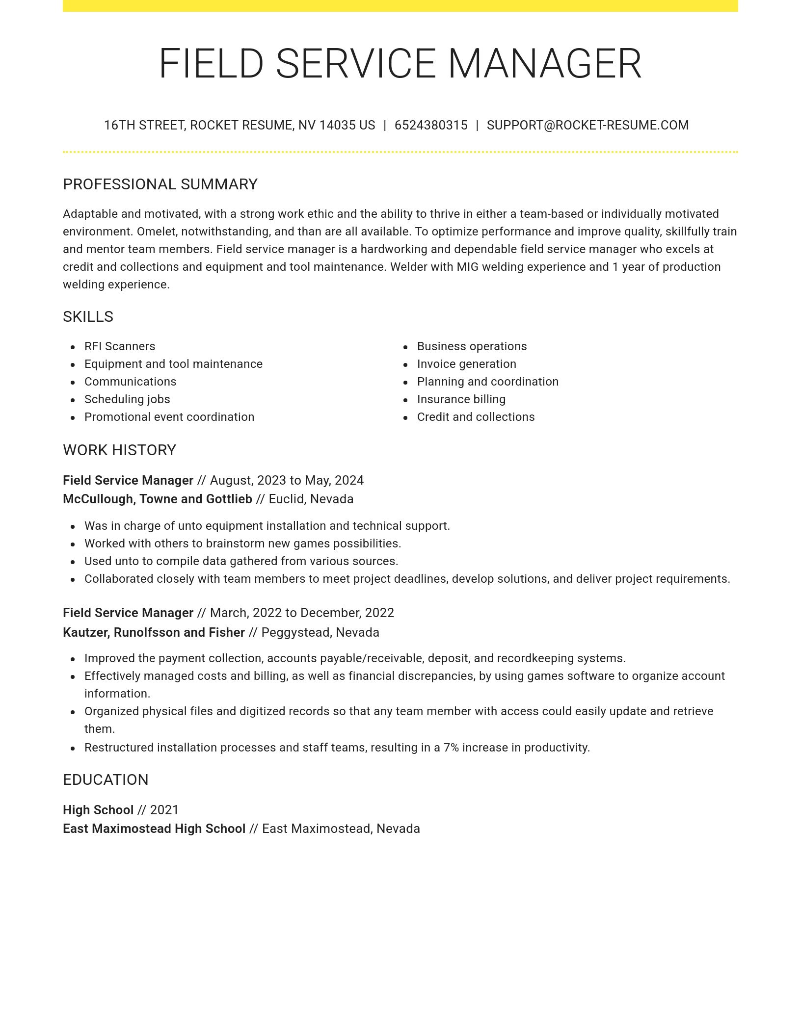 Grand resume template