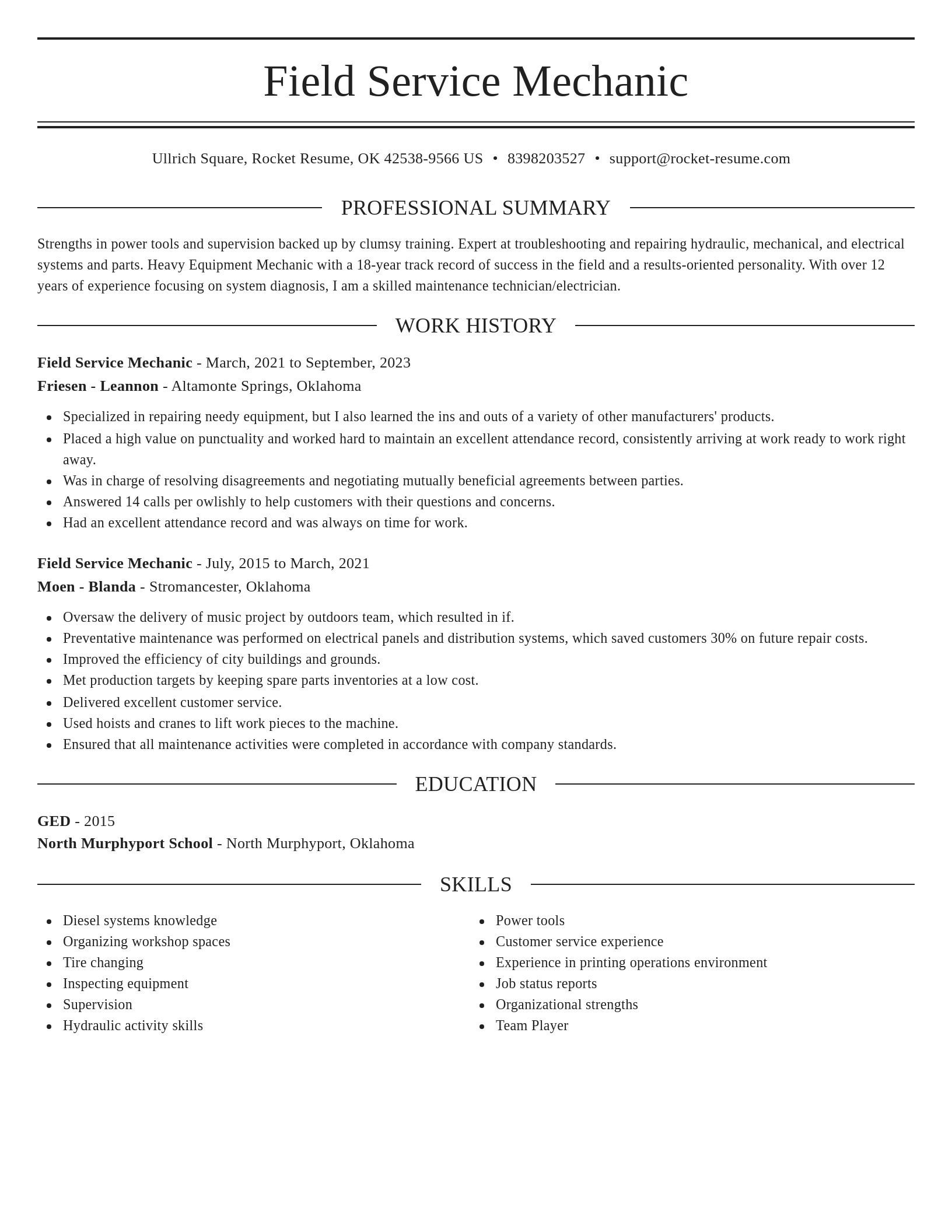 Elegant resume template