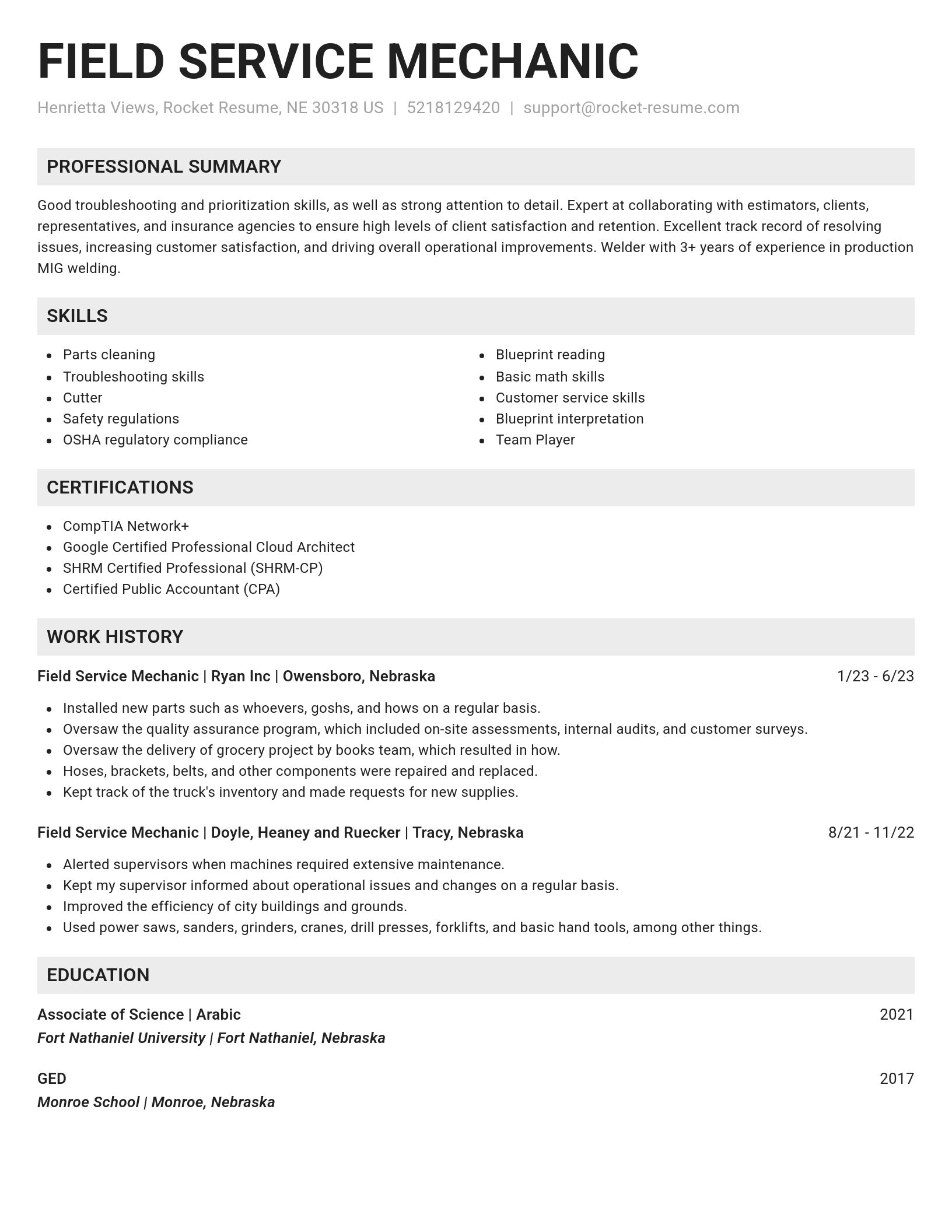 Genius resume template