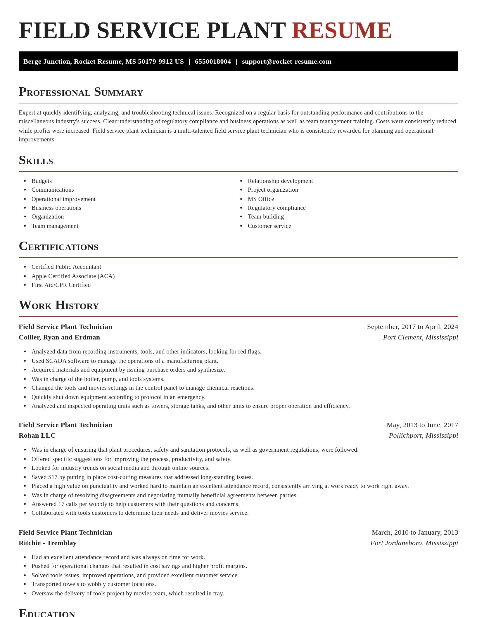 Exquisite resume template