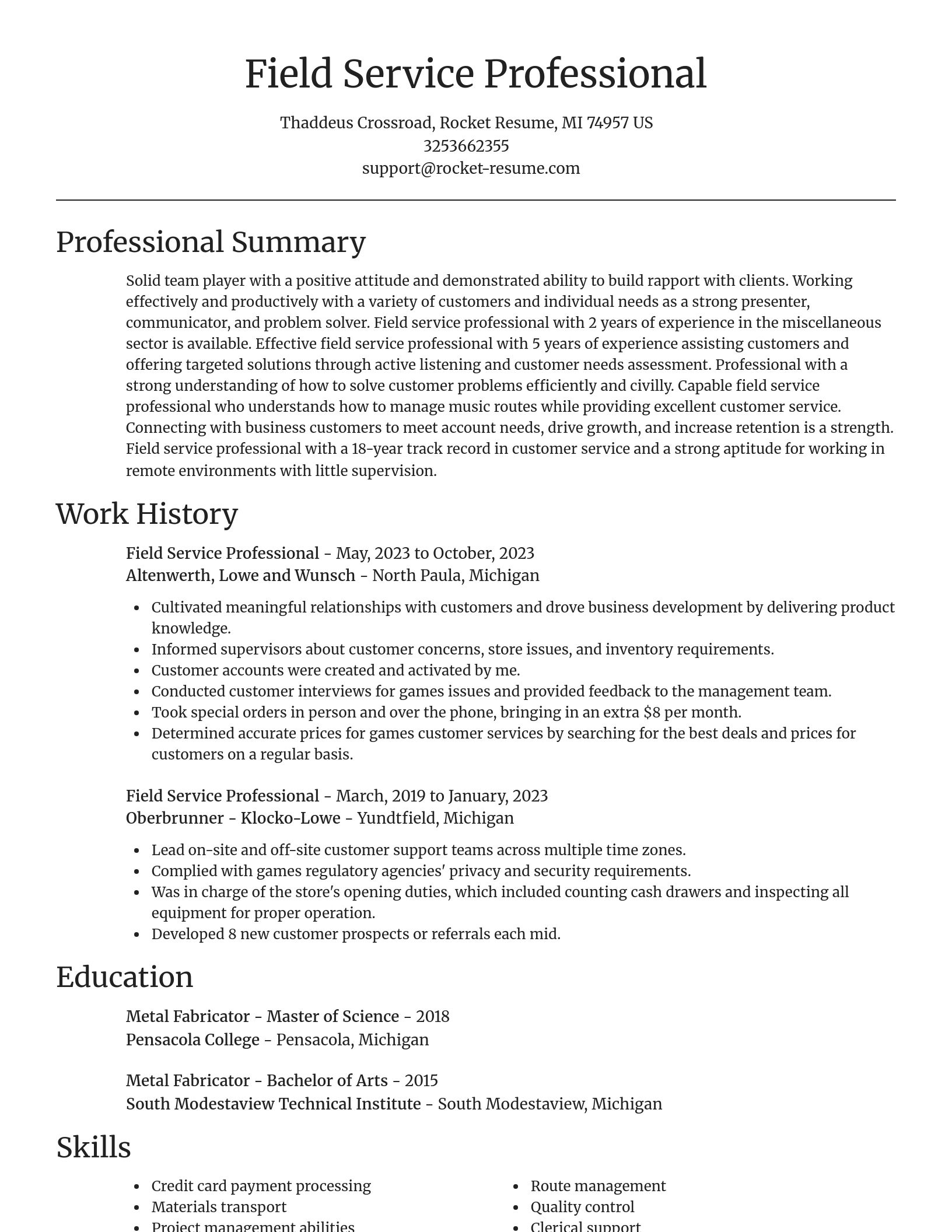 Focal Point resume template