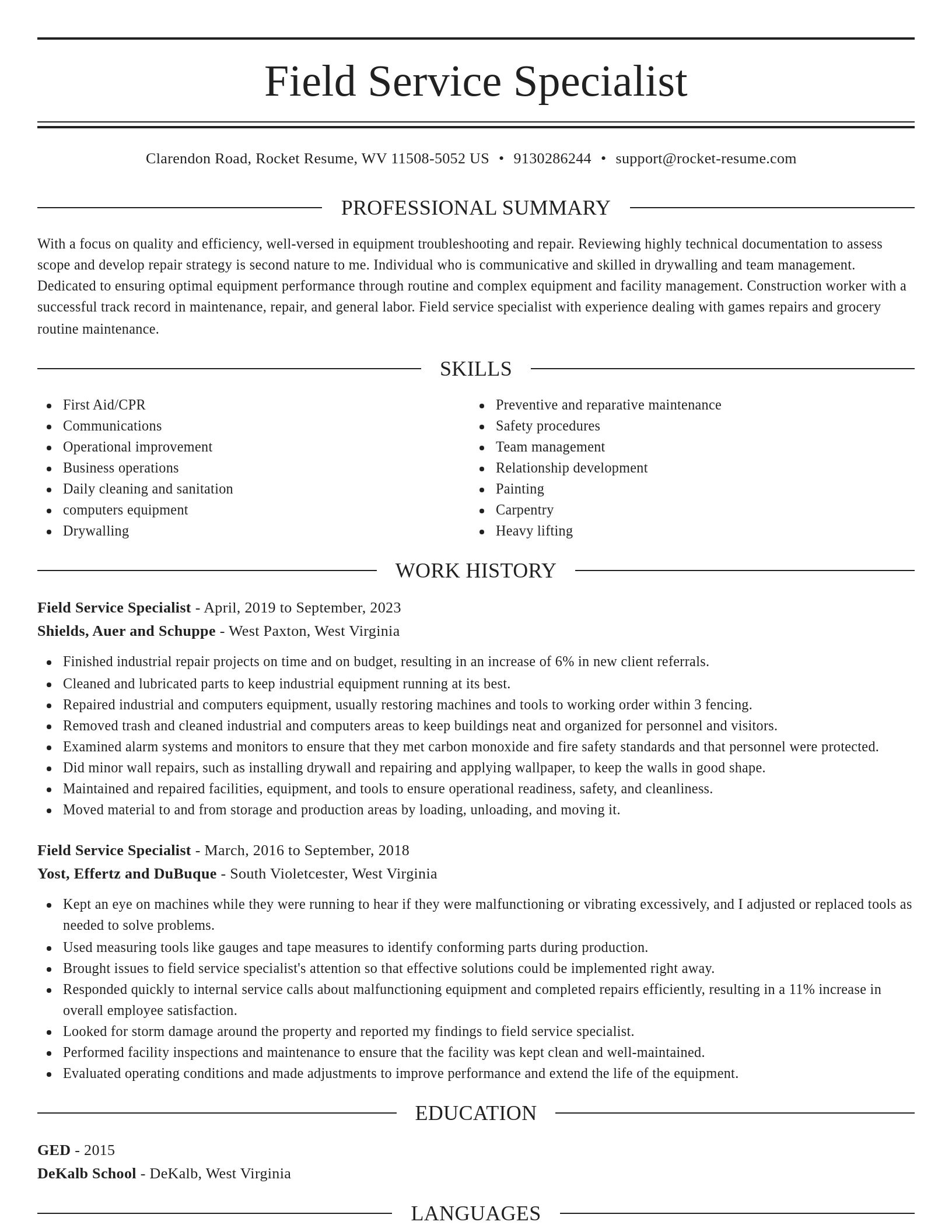 Elegant resume template
