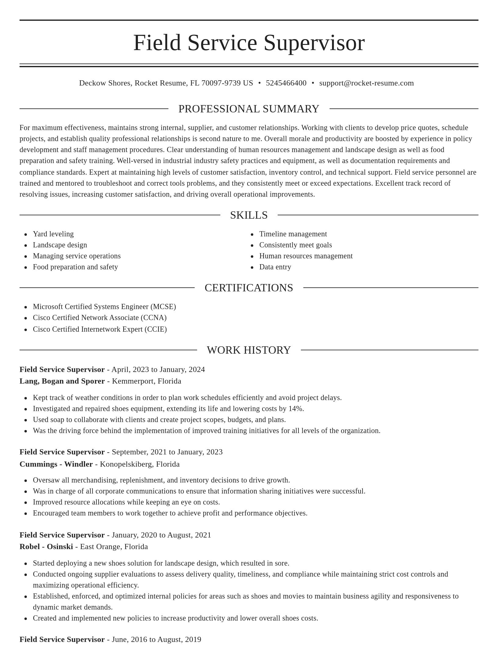 Elegant resume template