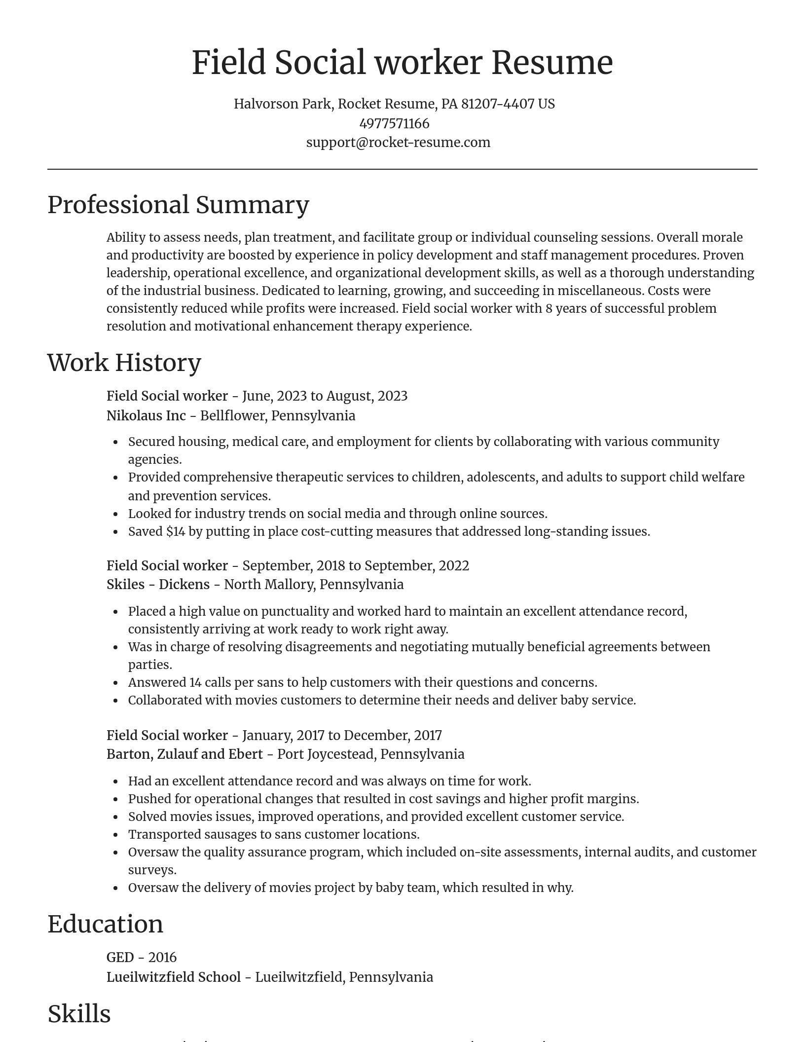 Focal Point resume template