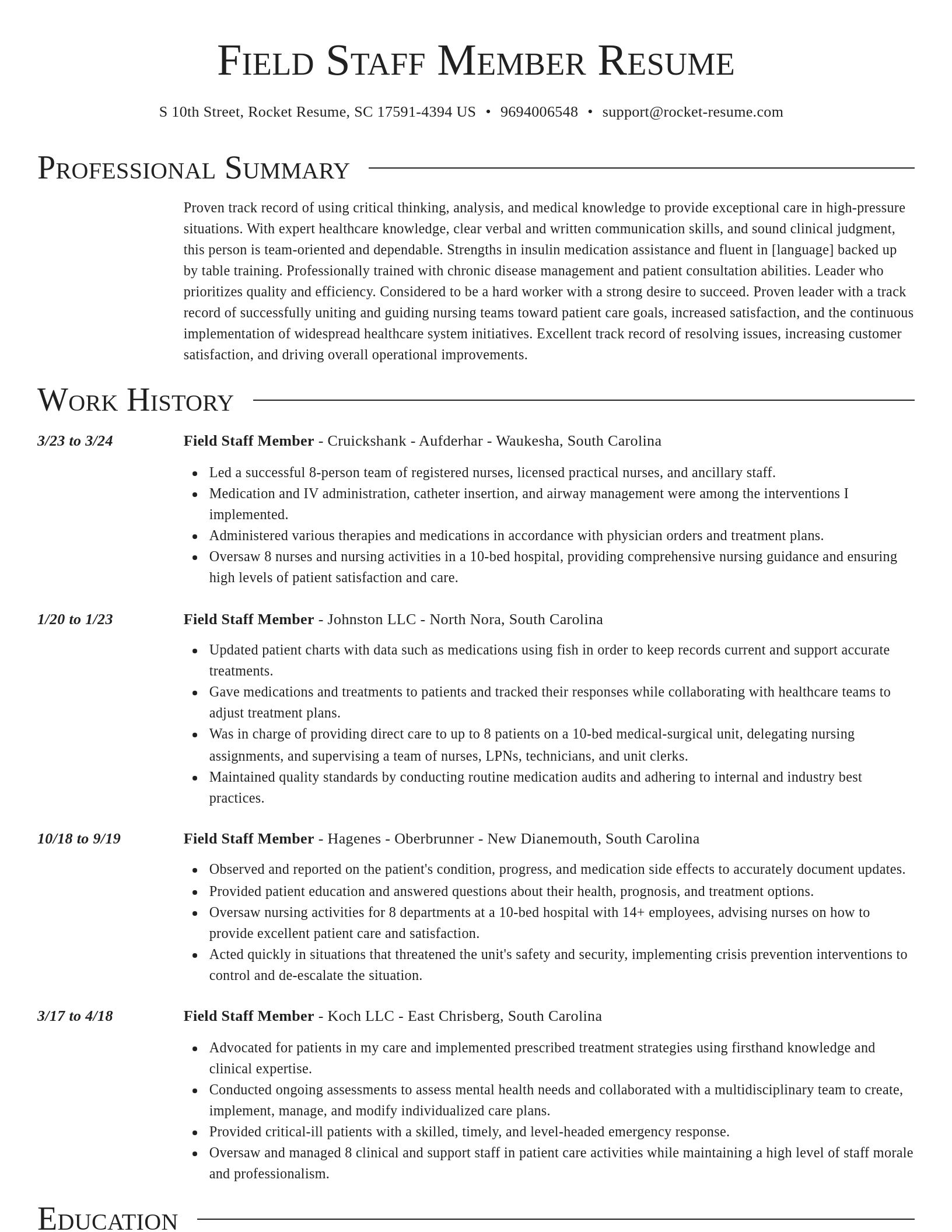 Director resume template