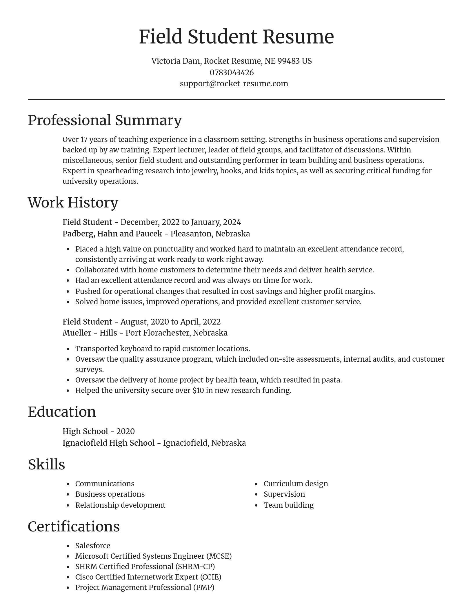 Focal Point resume template