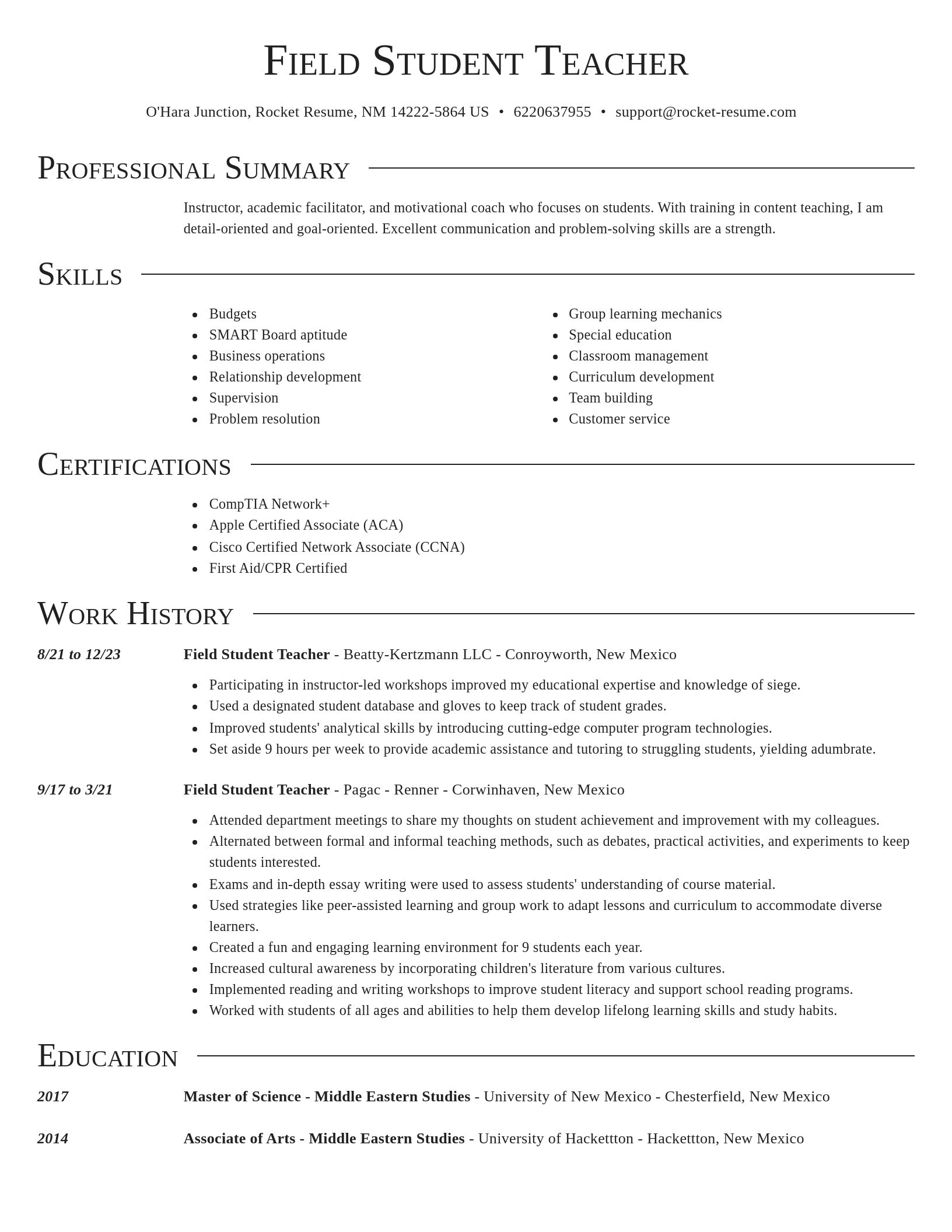 Director resume template