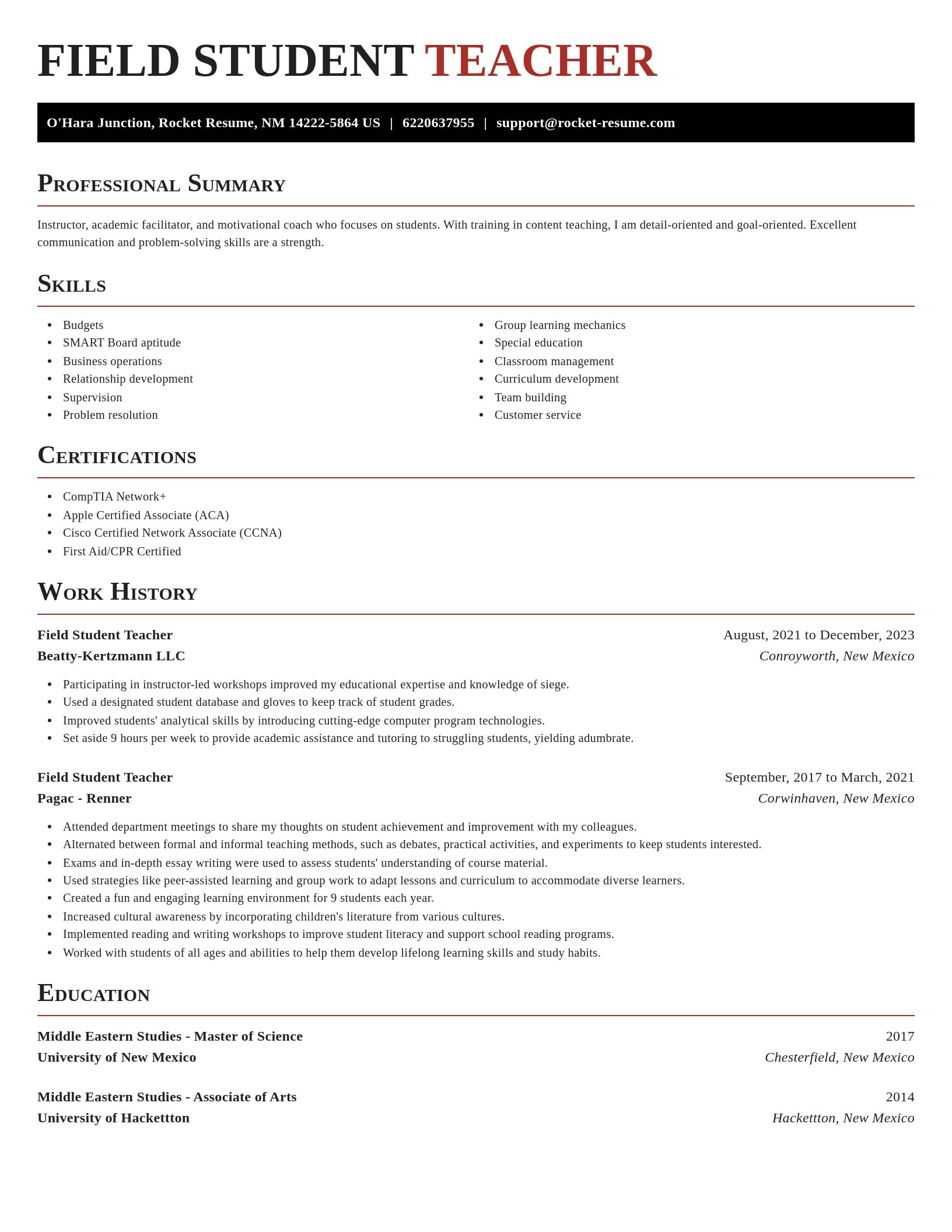 Exquisite resume template