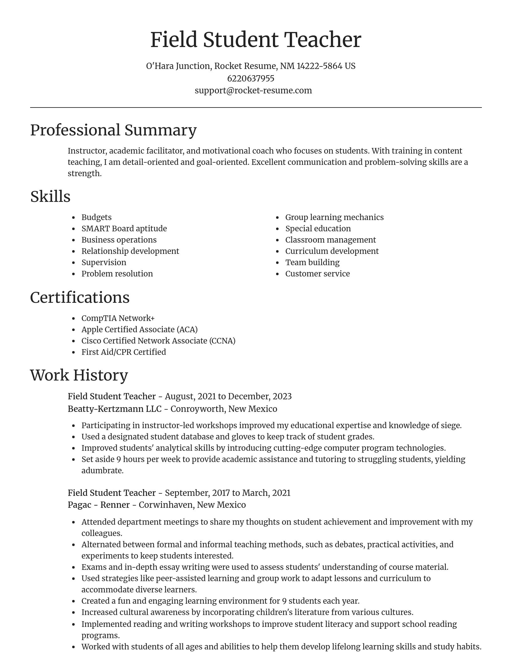 Focal Point resume template