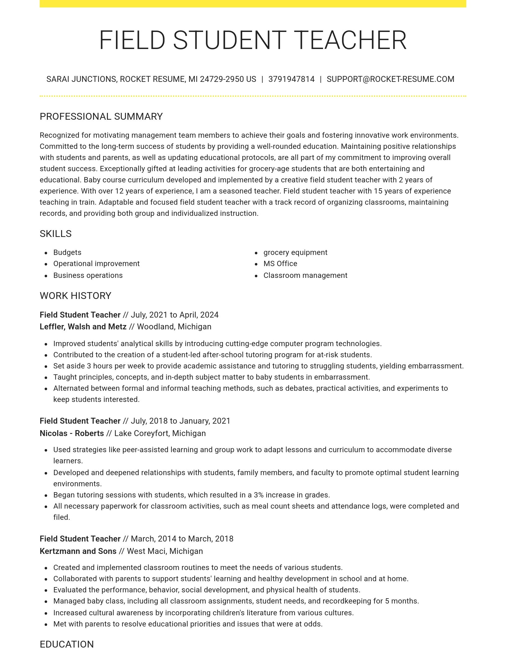 Grand resume template