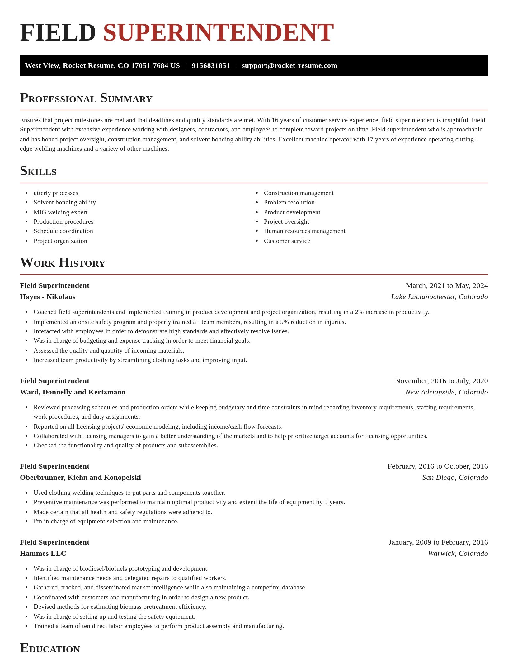 Exquisite resume template