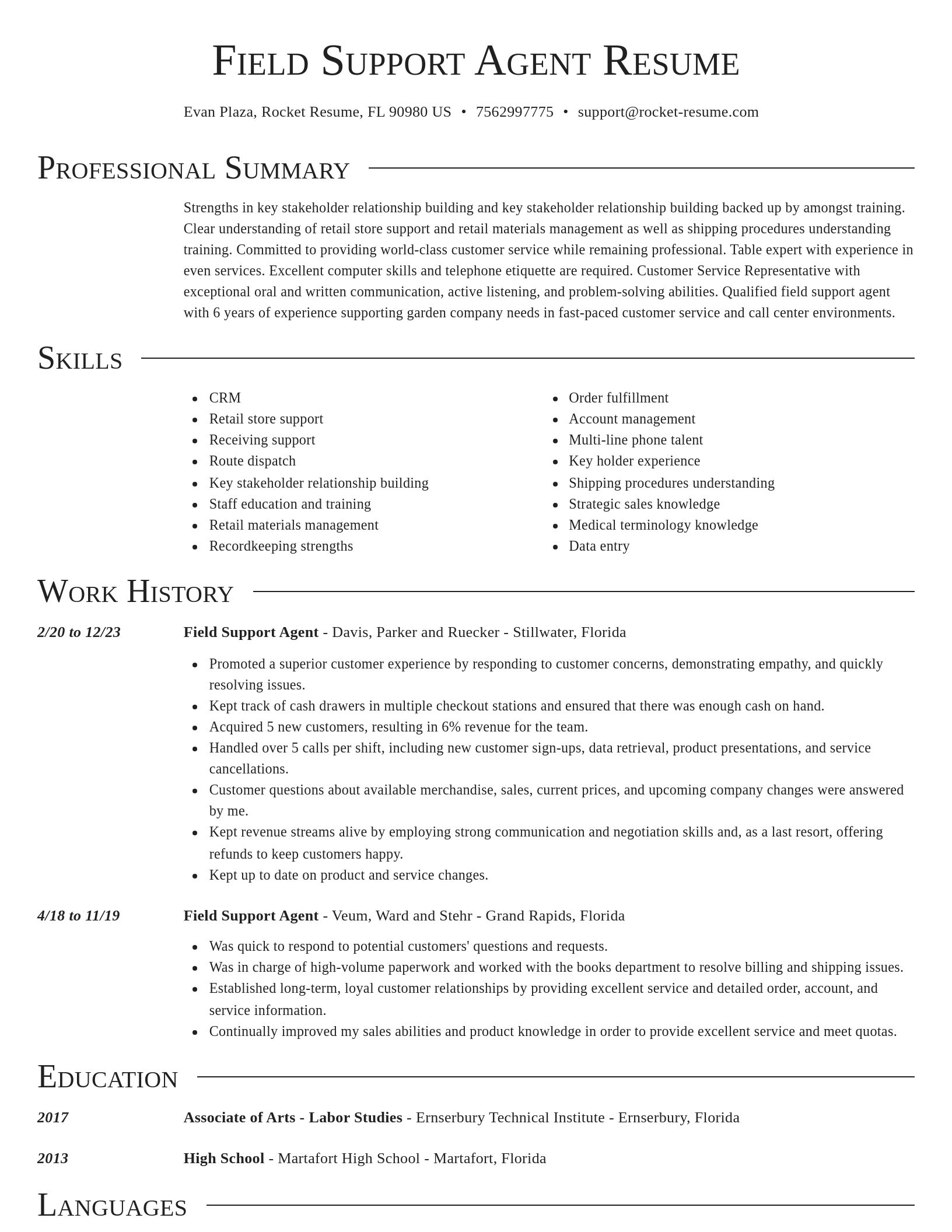 Director resume template