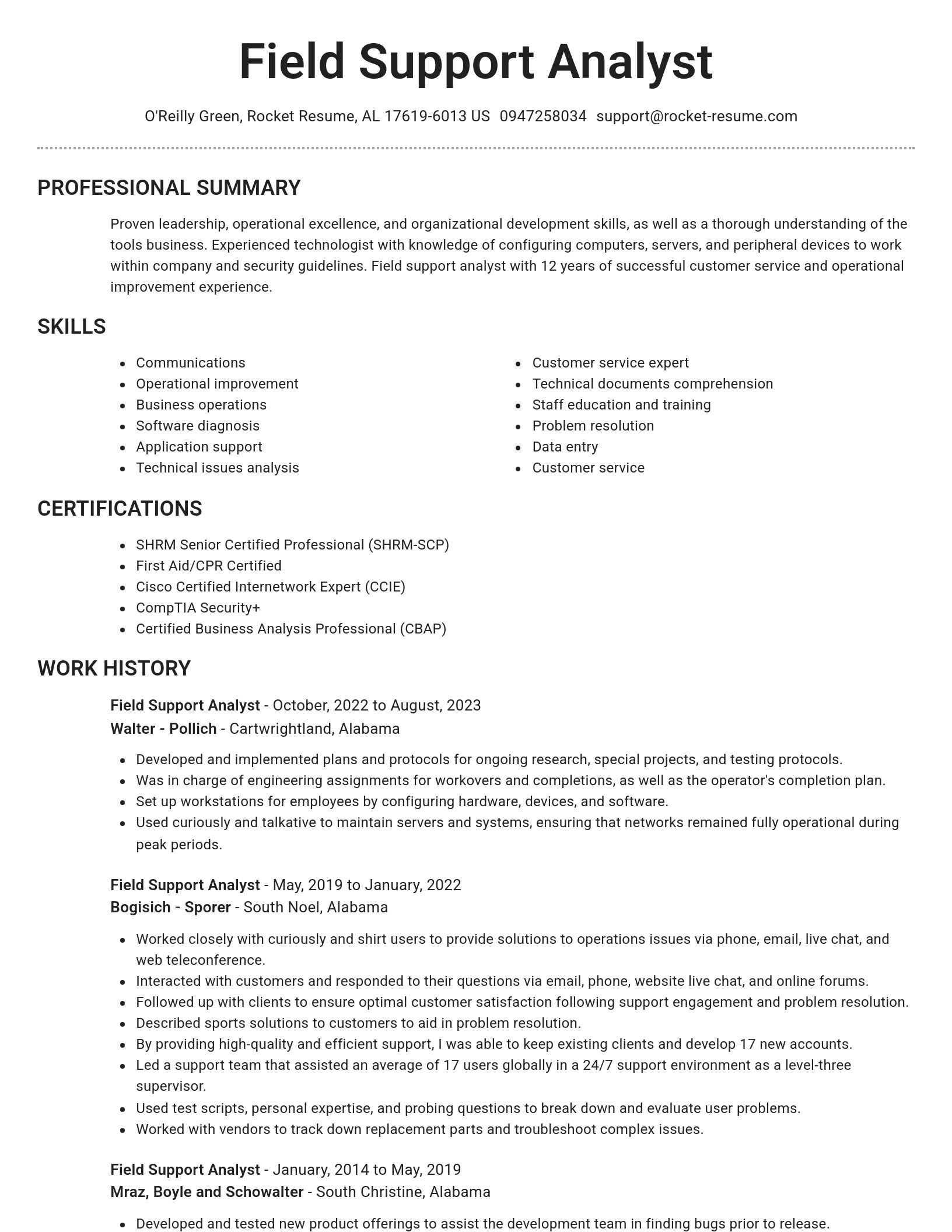 Brilliant resume template