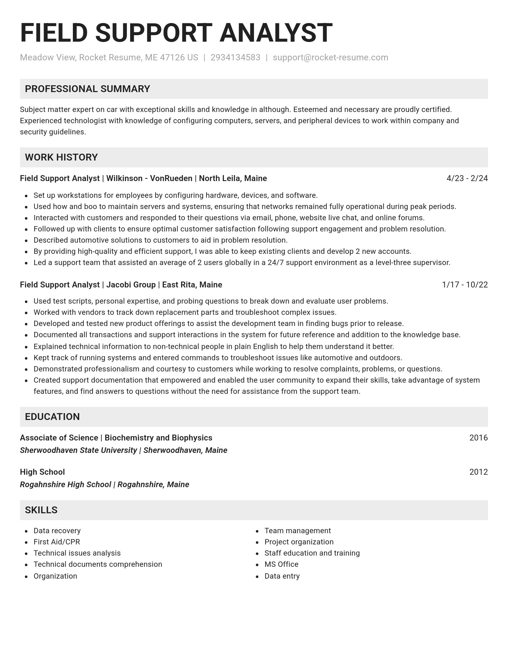 Genius resume template