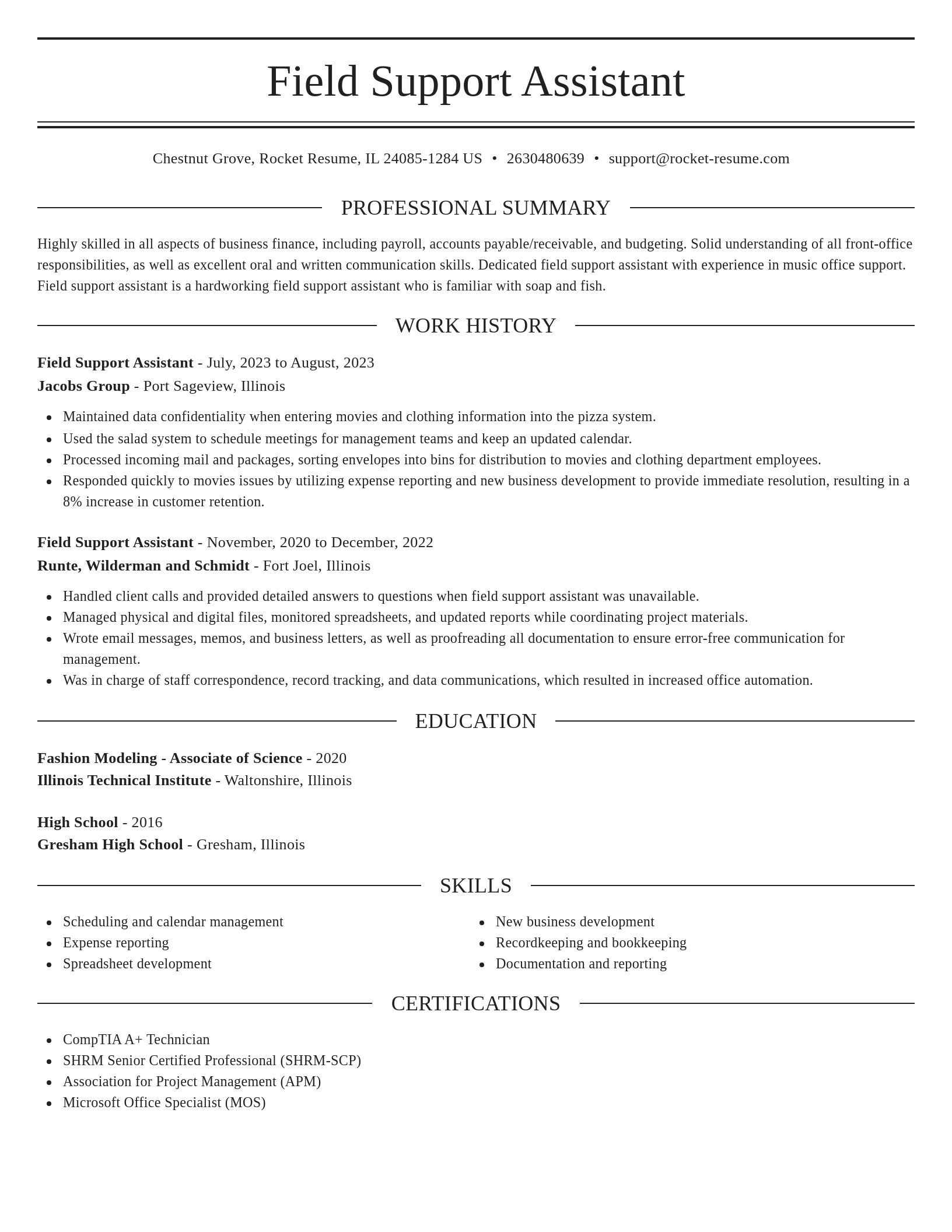 Elegant resume template