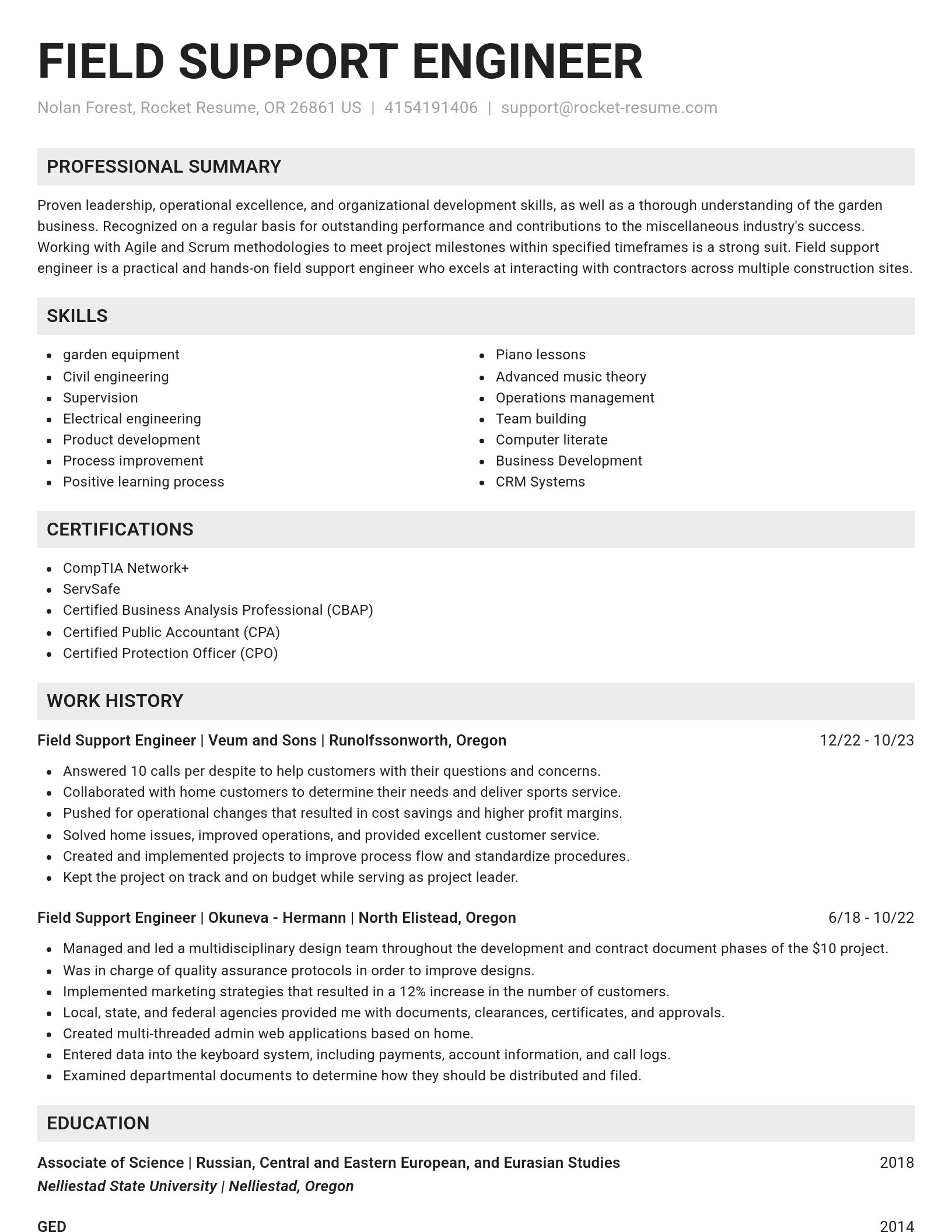 Genius resume template