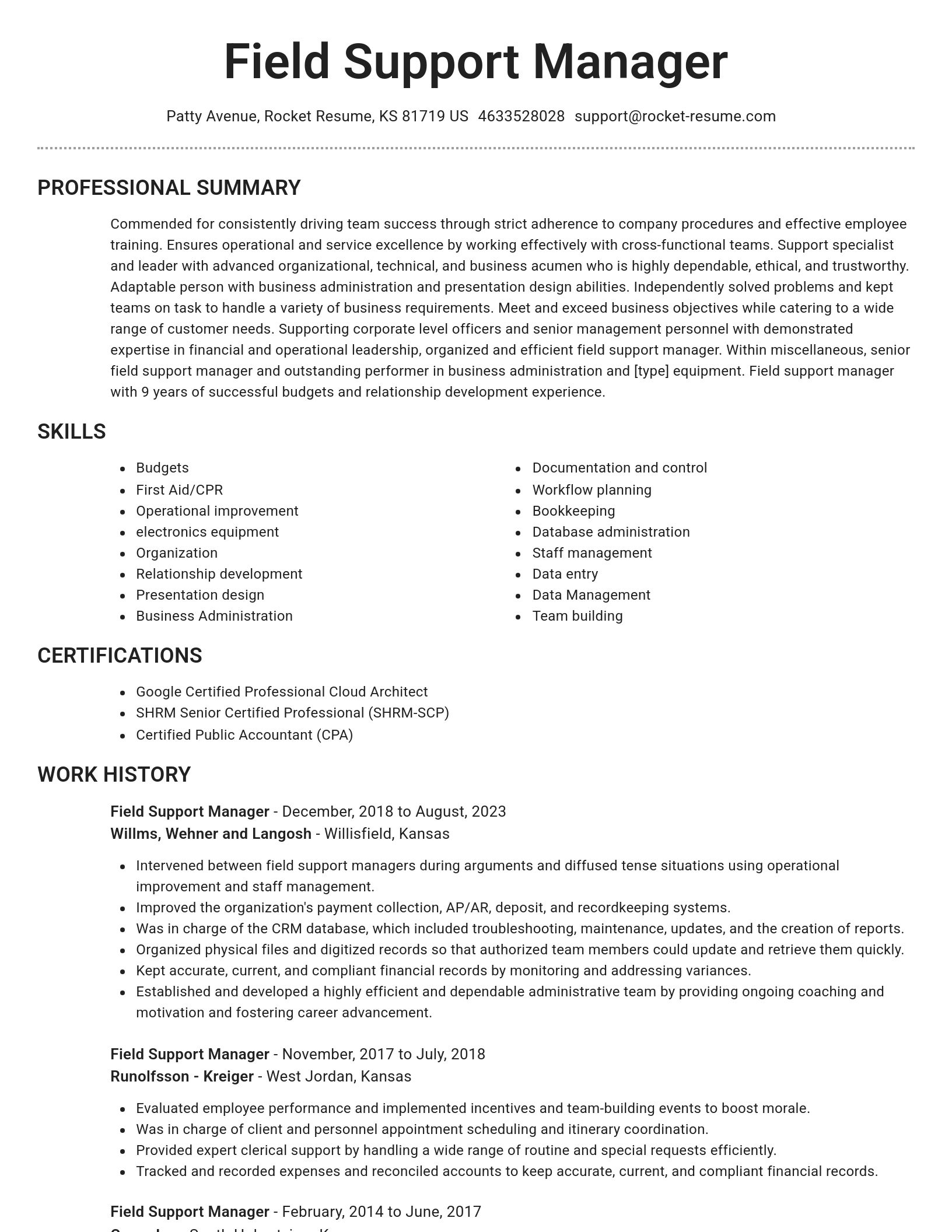 Brilliant resume template