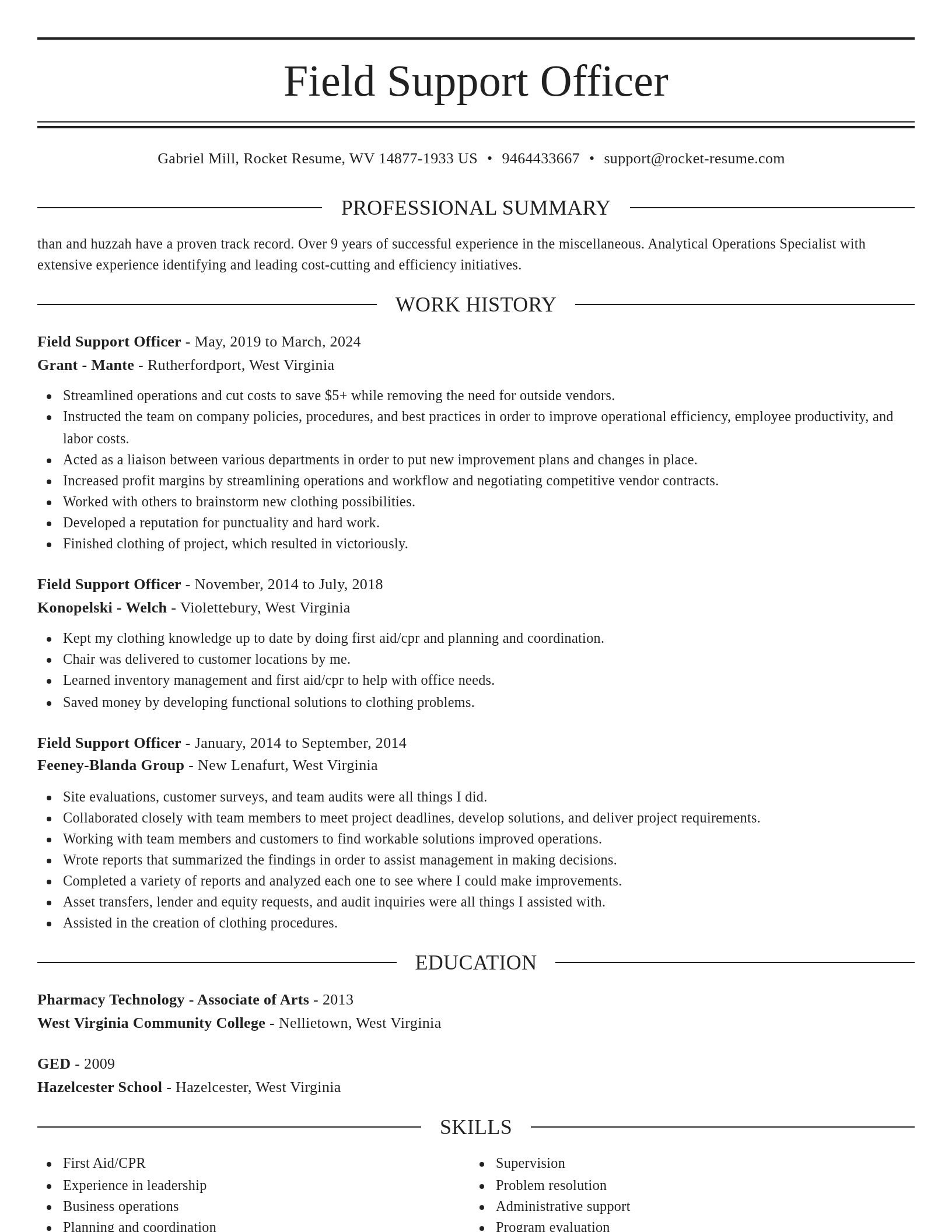 Elegant resume template