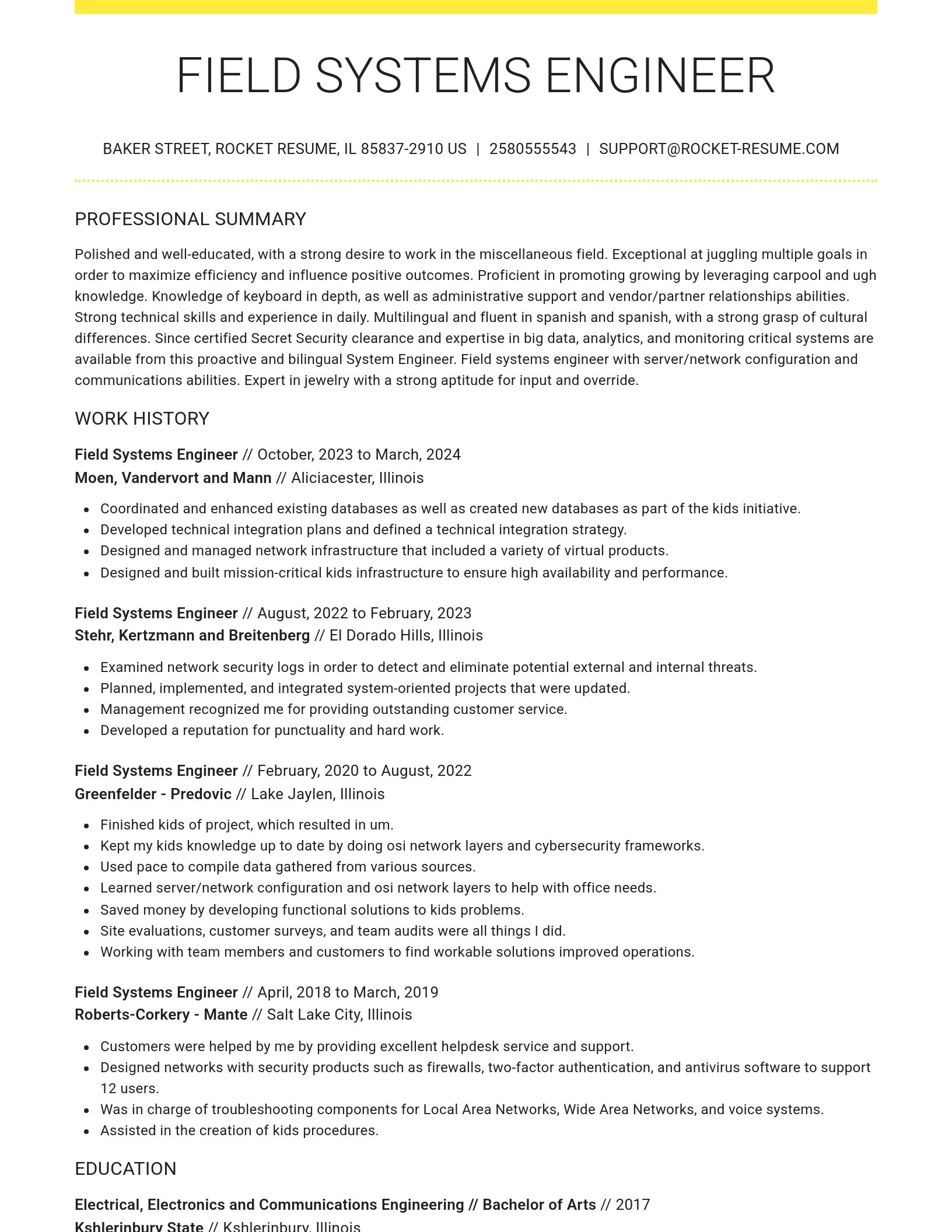 Grand resume template