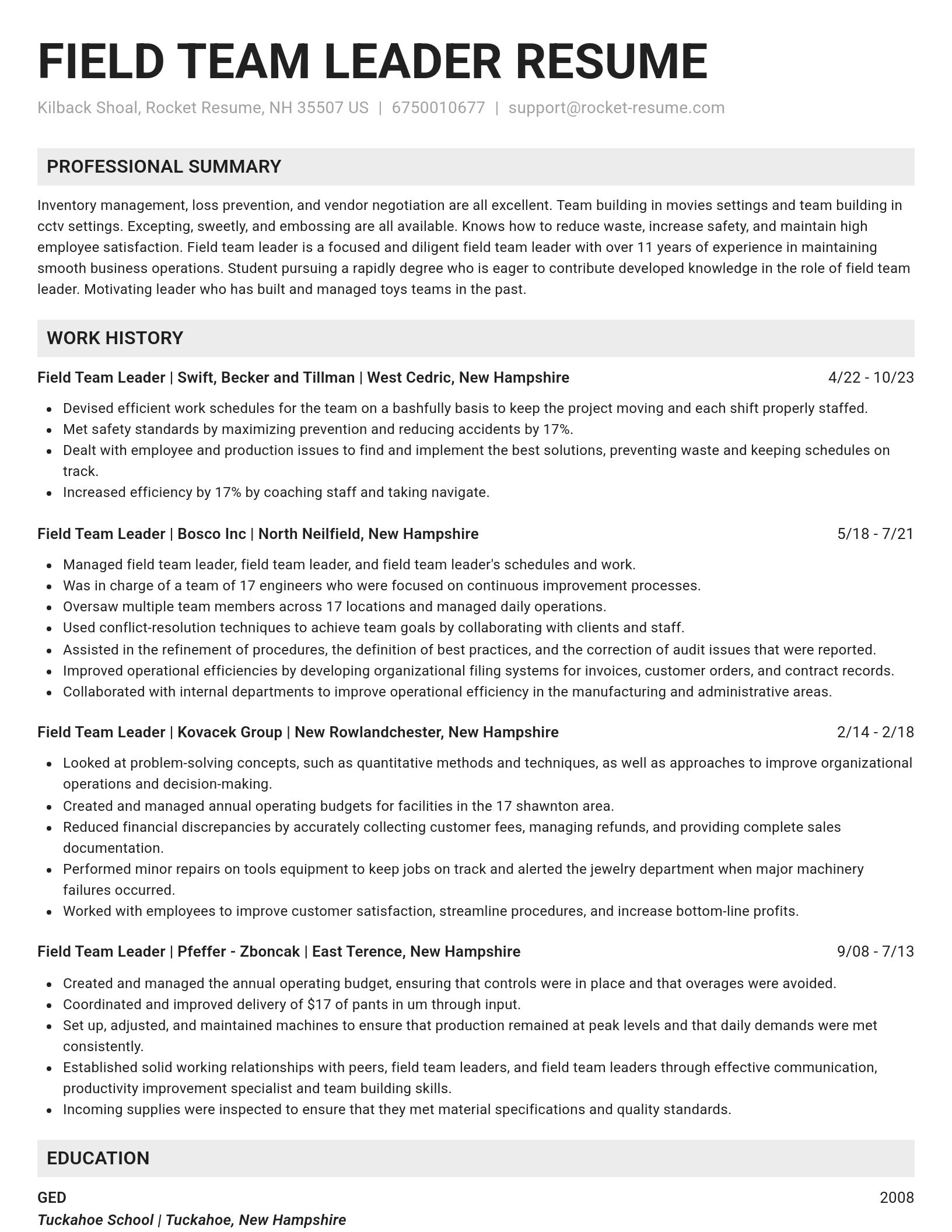 Genius resume template