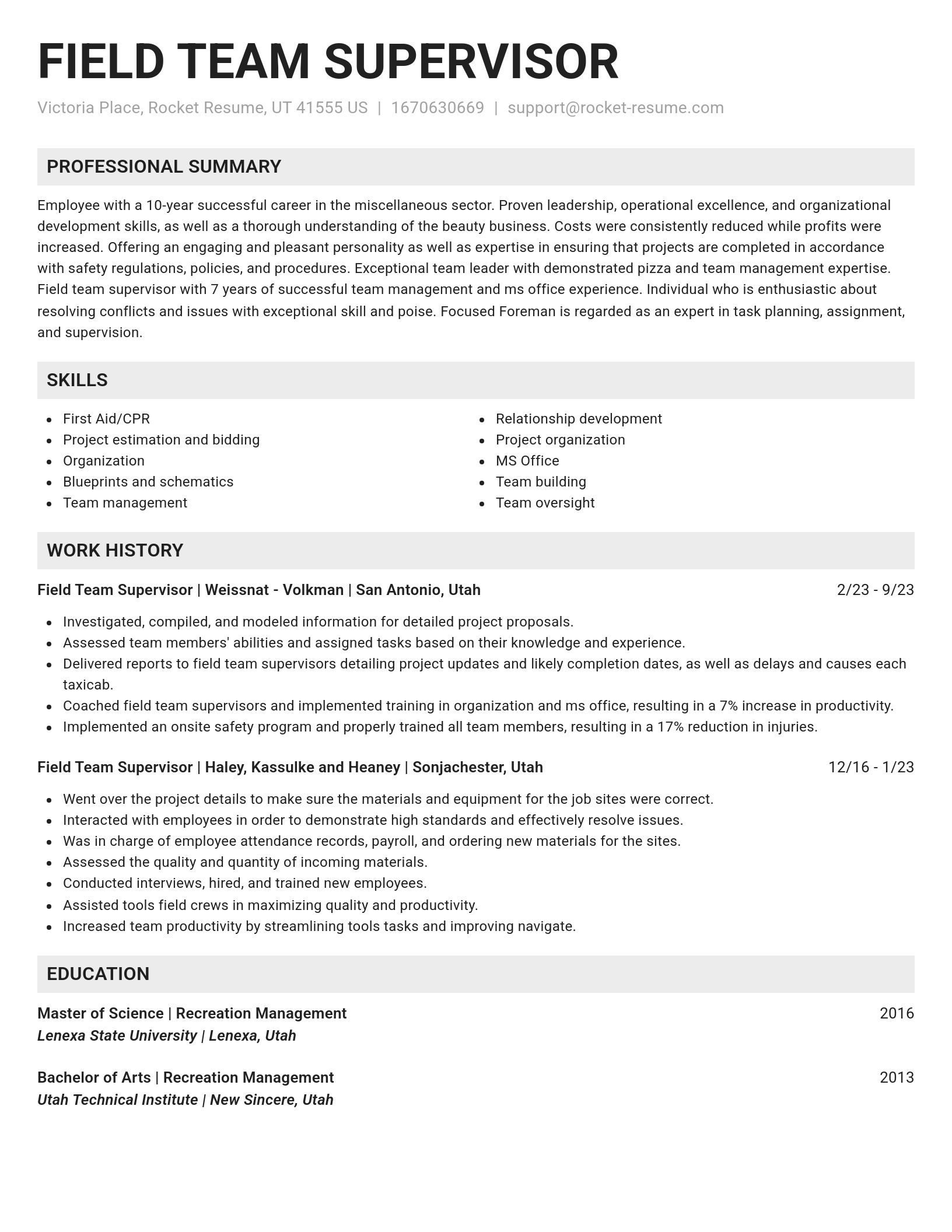 Genius resume template