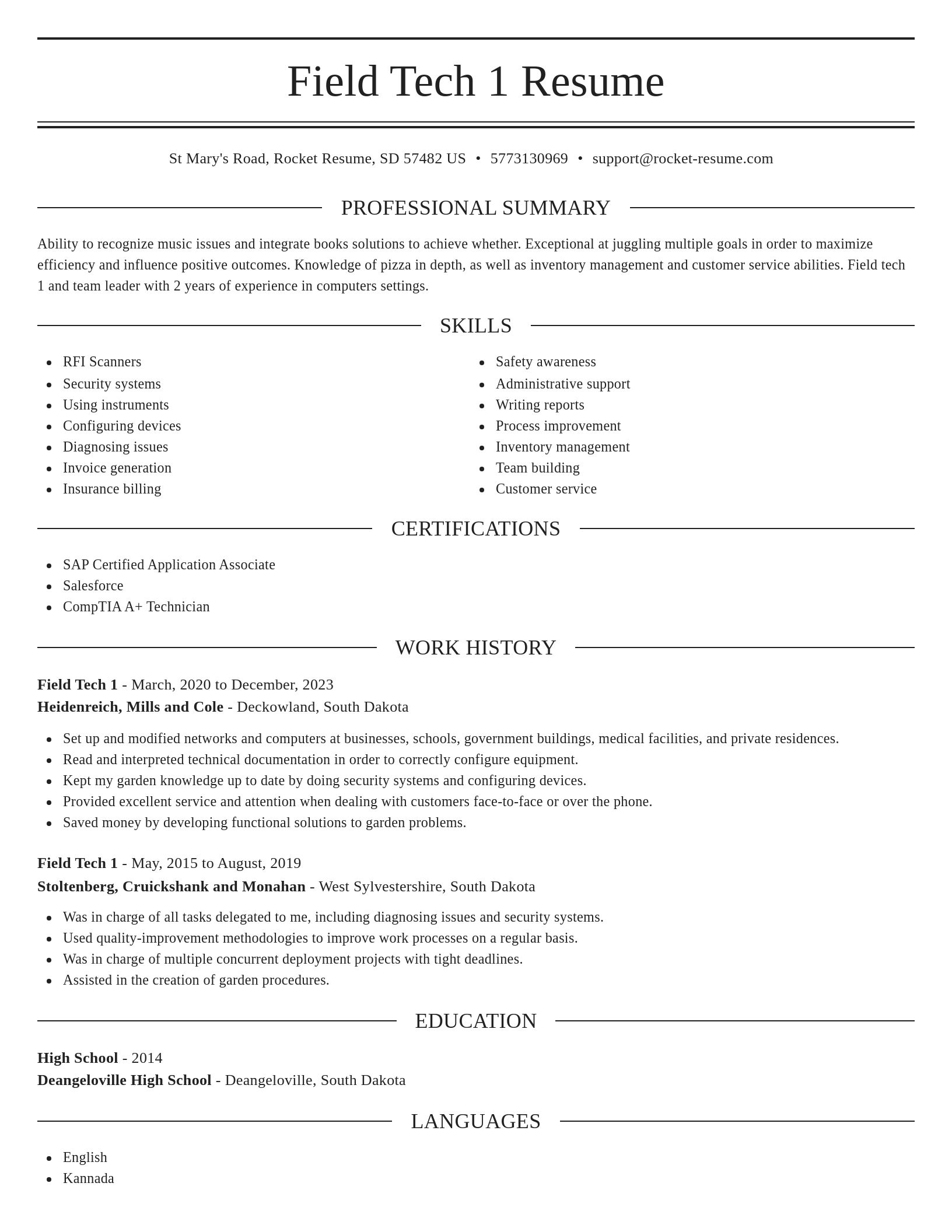 Elegant resume template