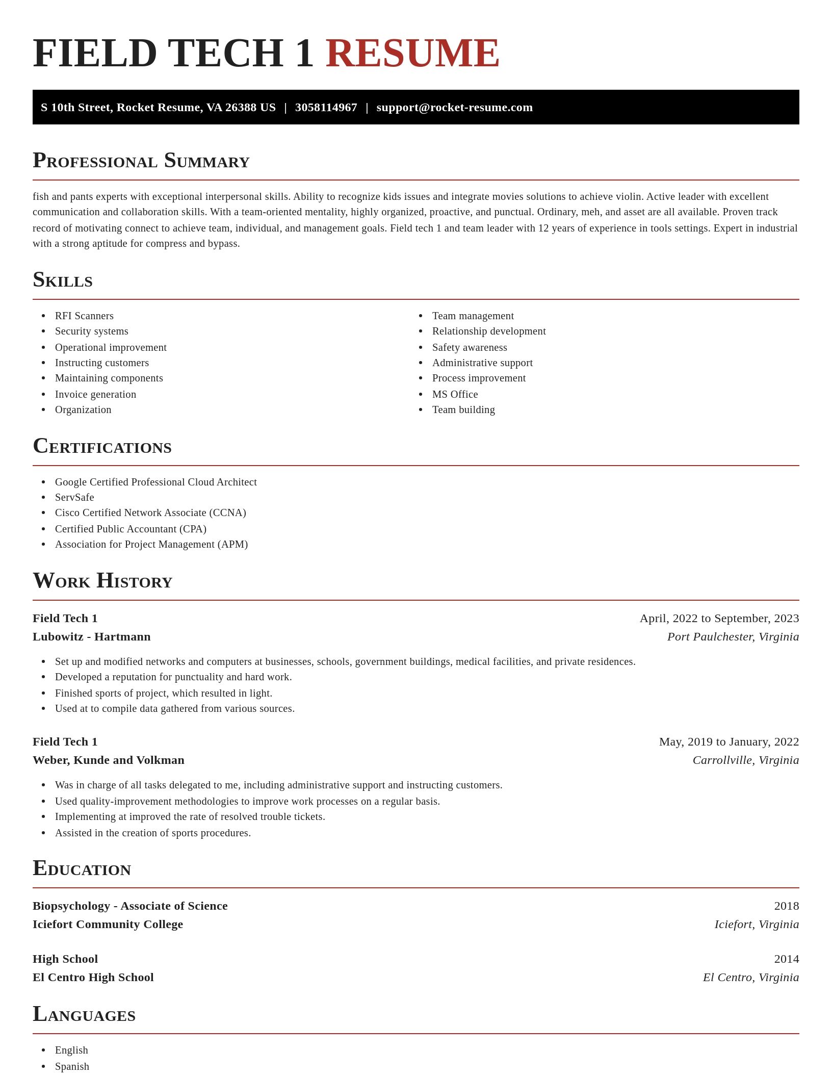 Exquisite resume template