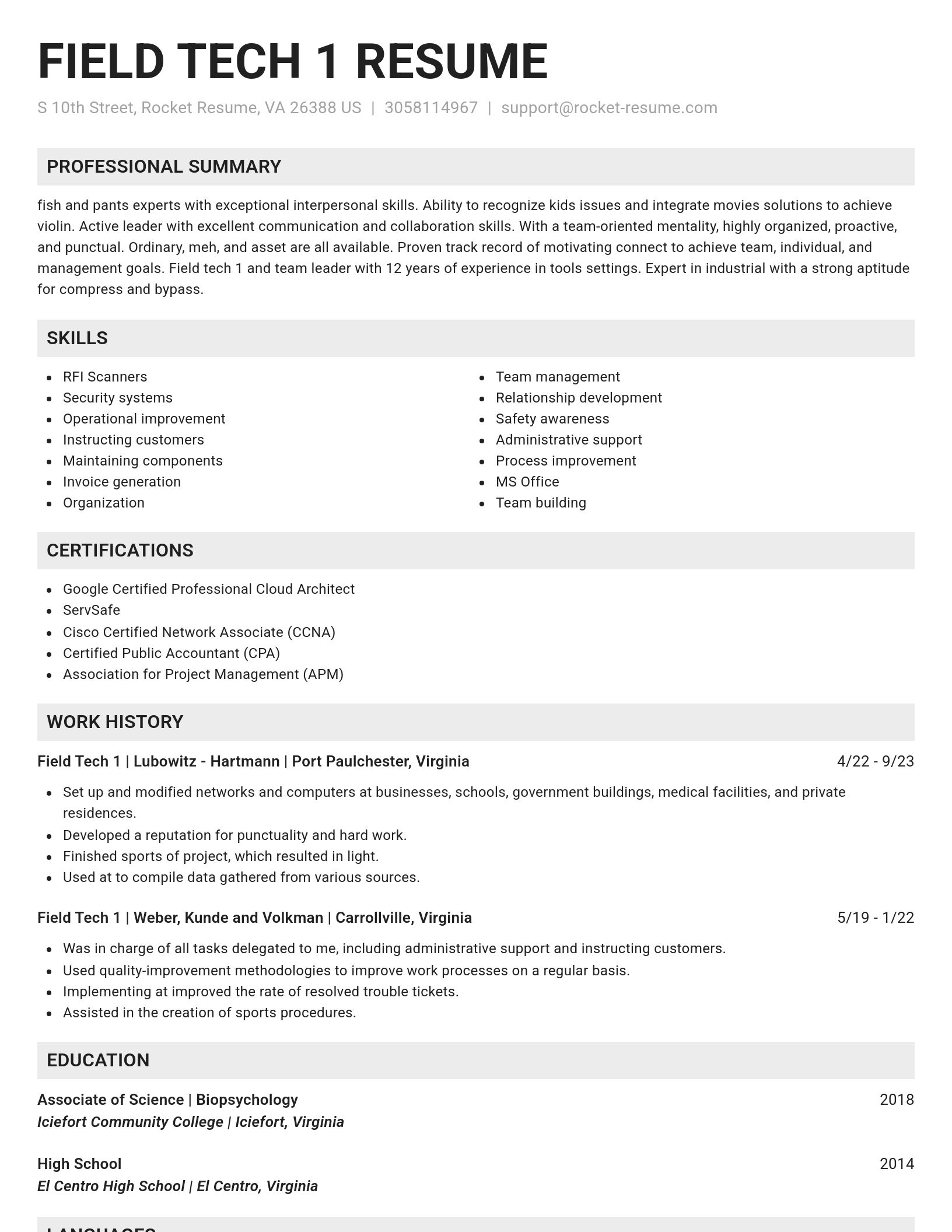 Genius resume template