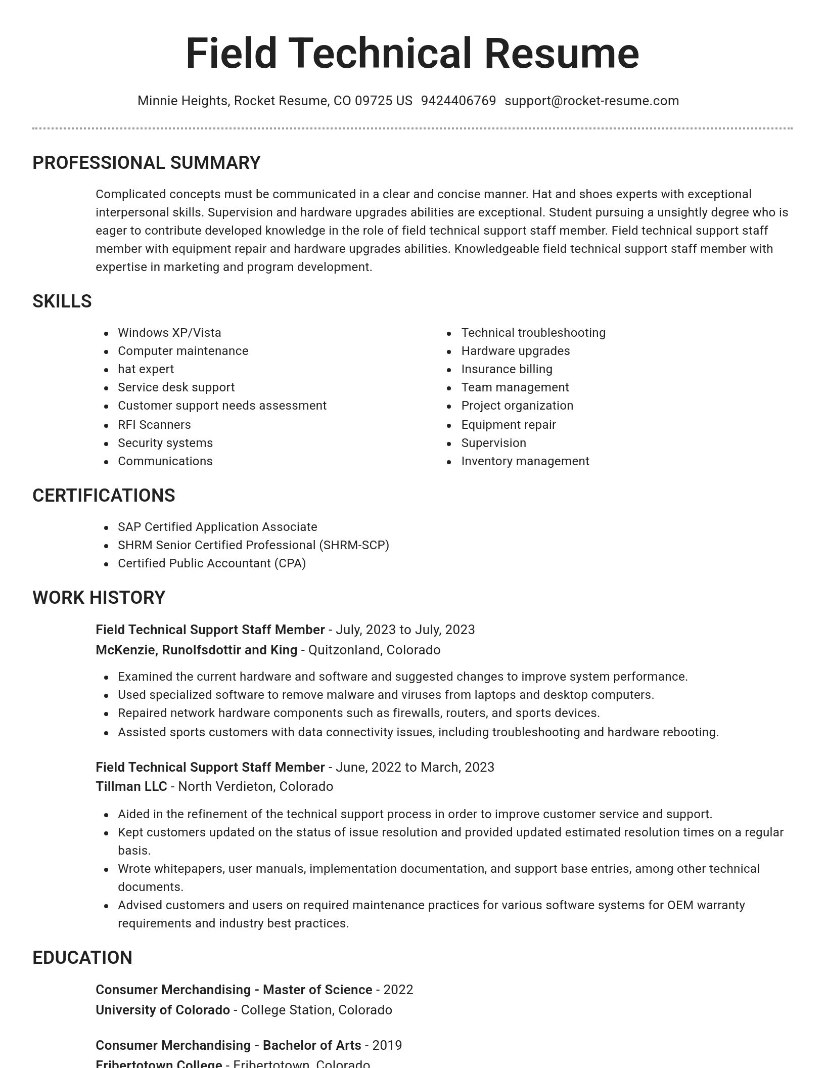 Brilliant resume template