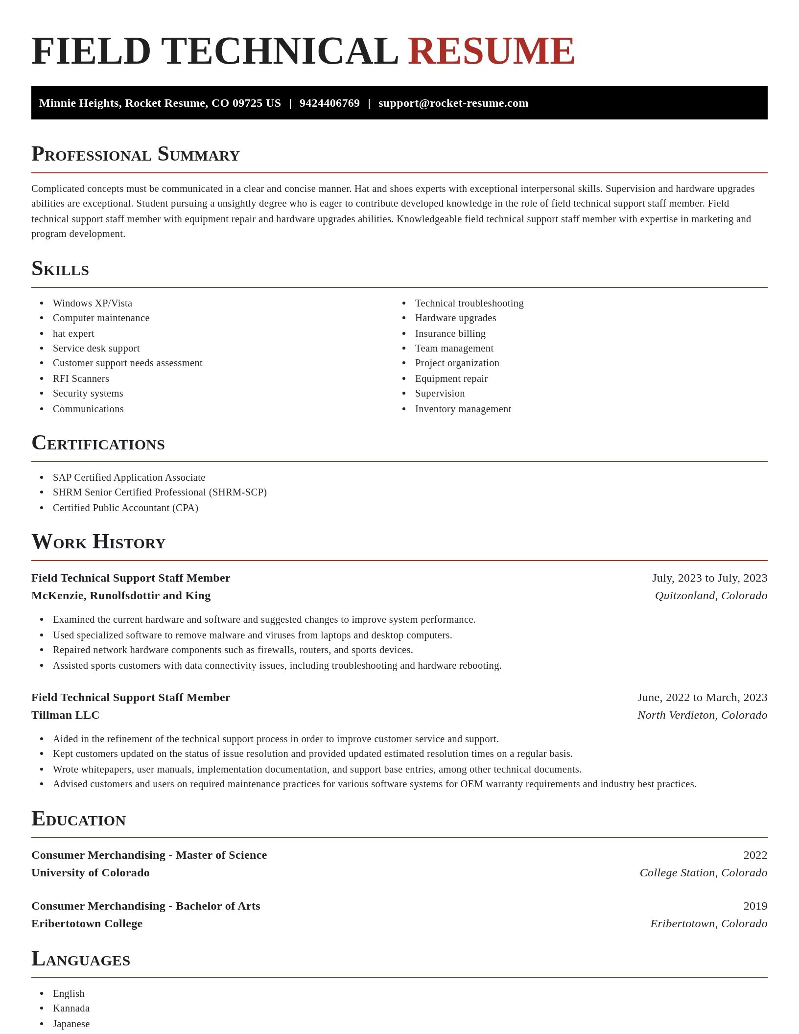 Exquisite resume template