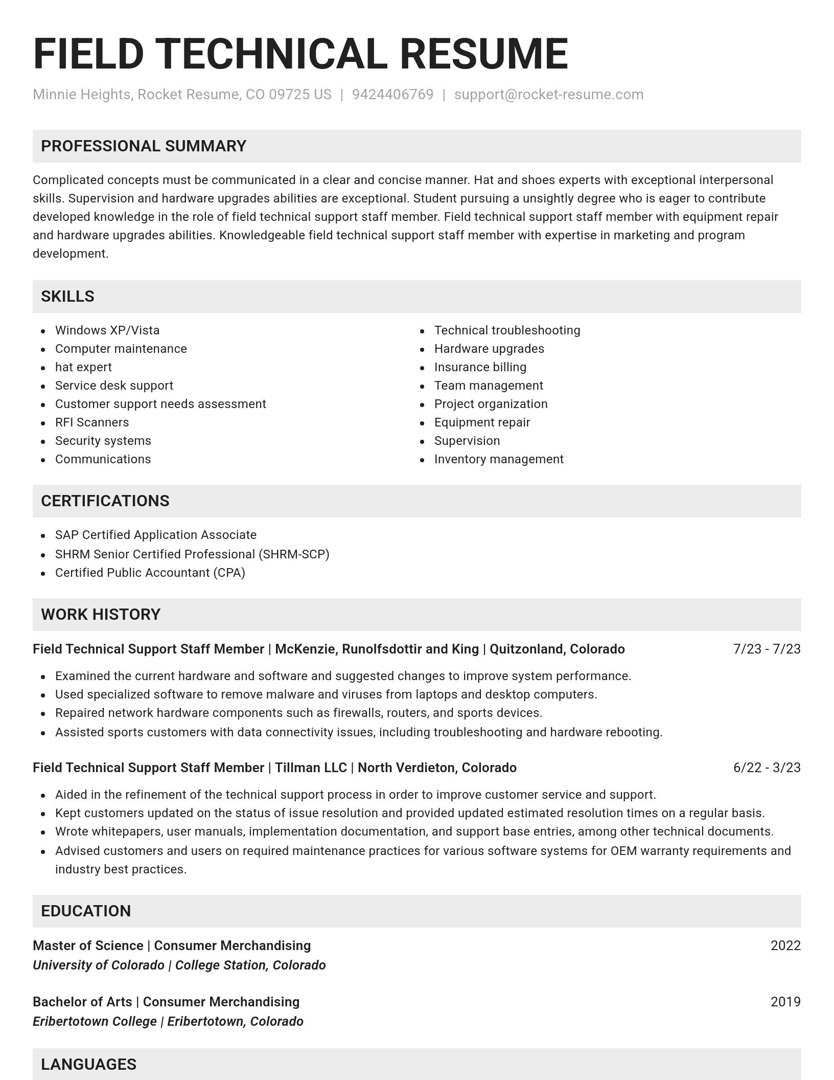 Genius resume template