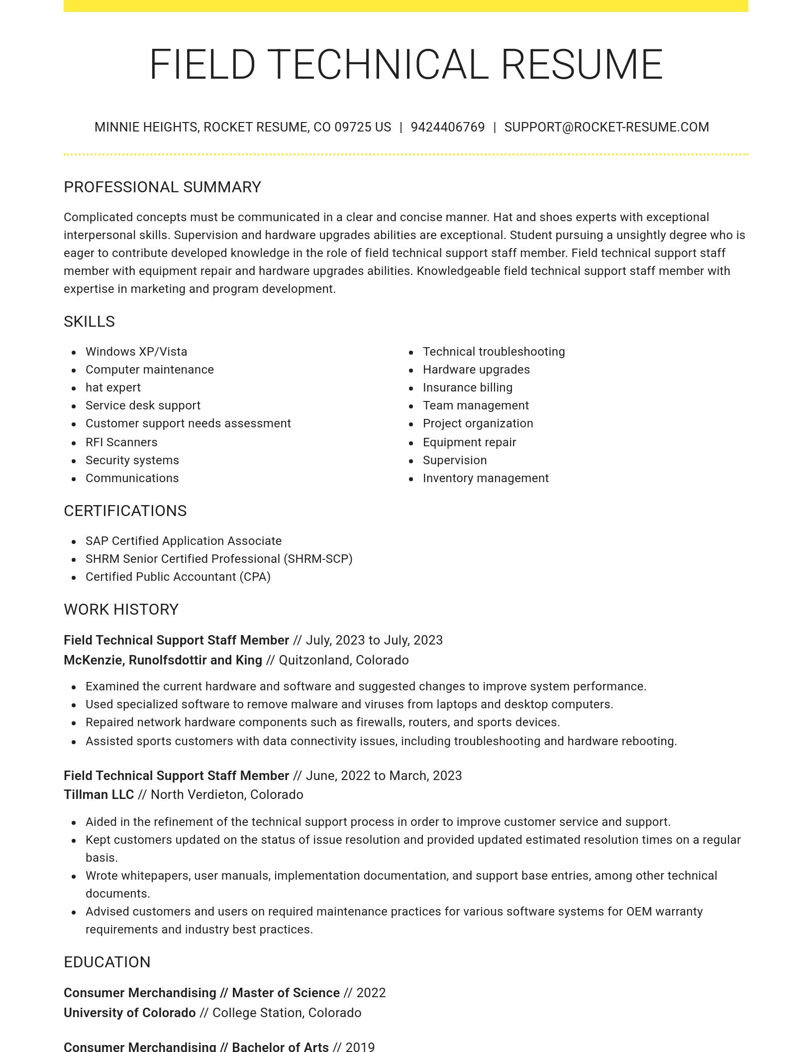 Grand resume template