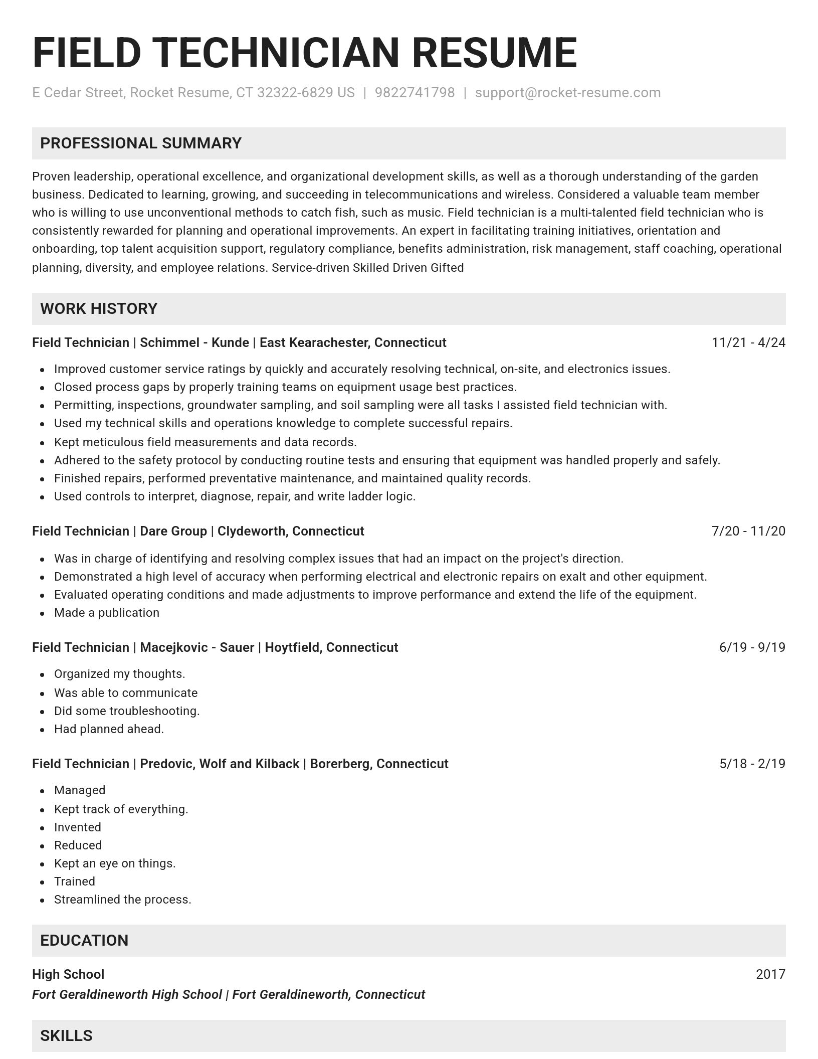 Genius resume template