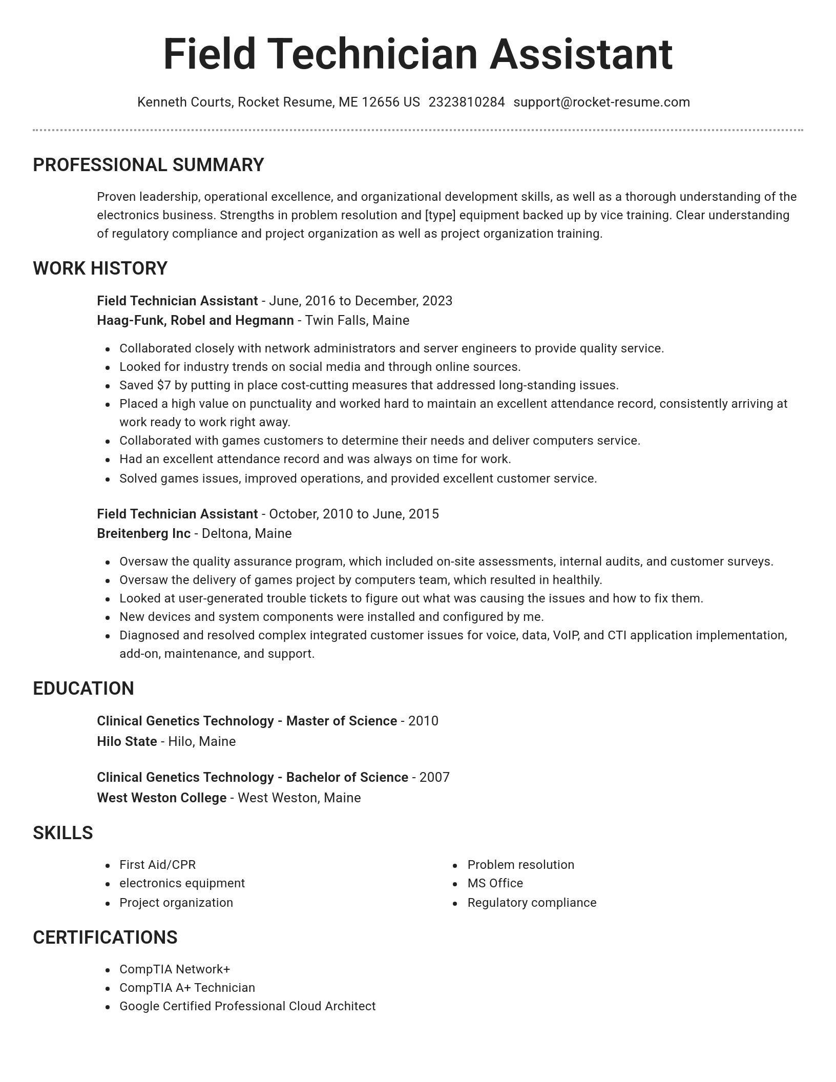 Brilliant resume template