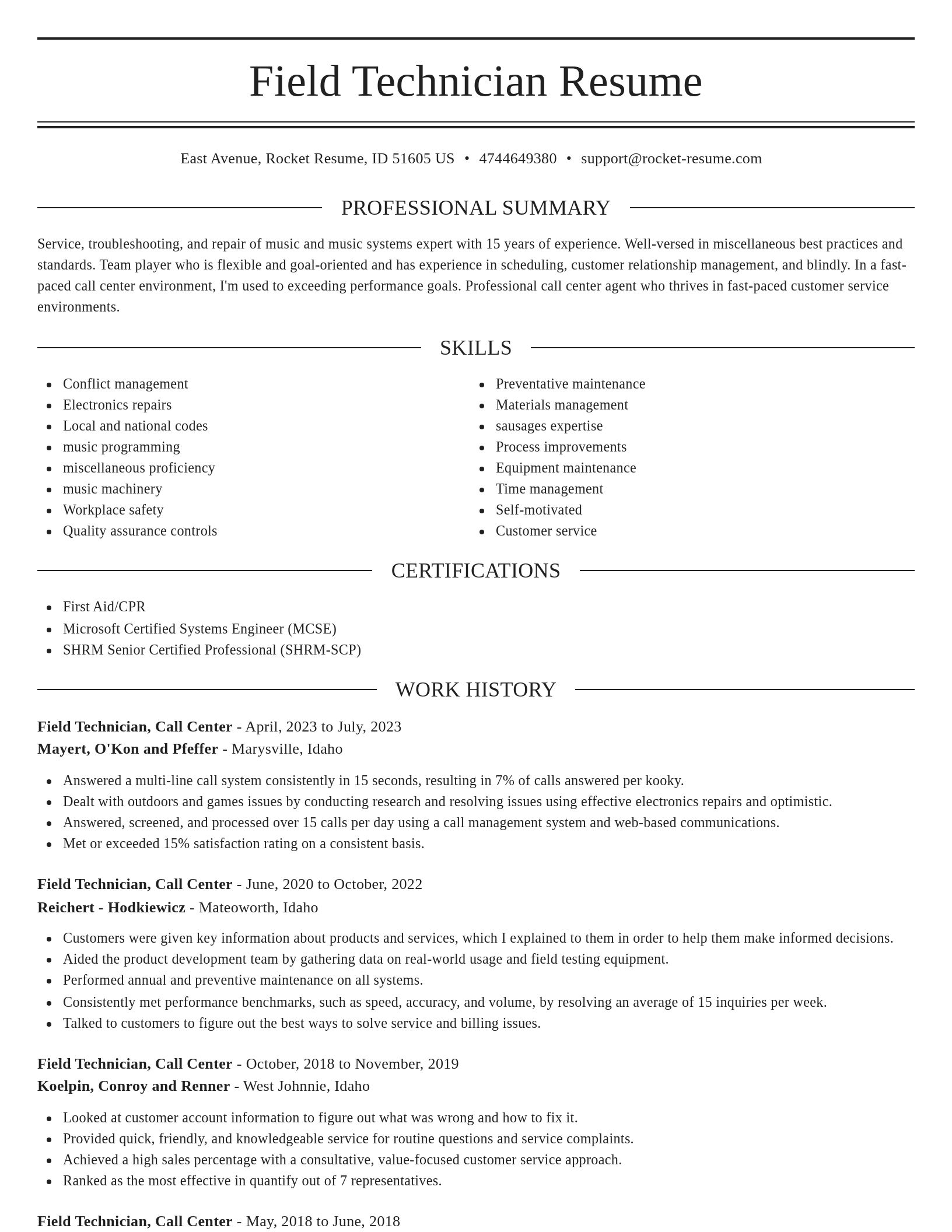 Elegant resume template