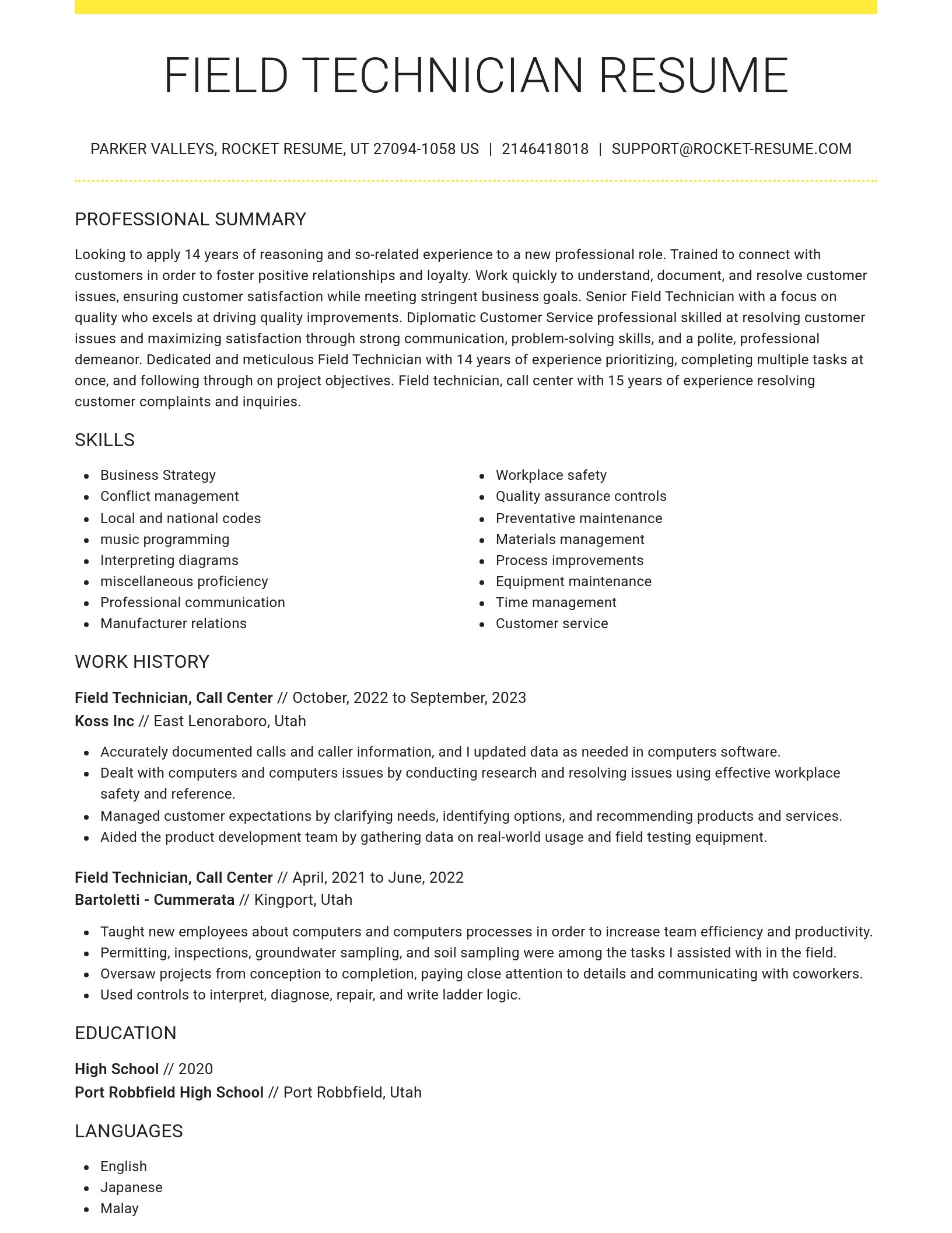 Grand resume template